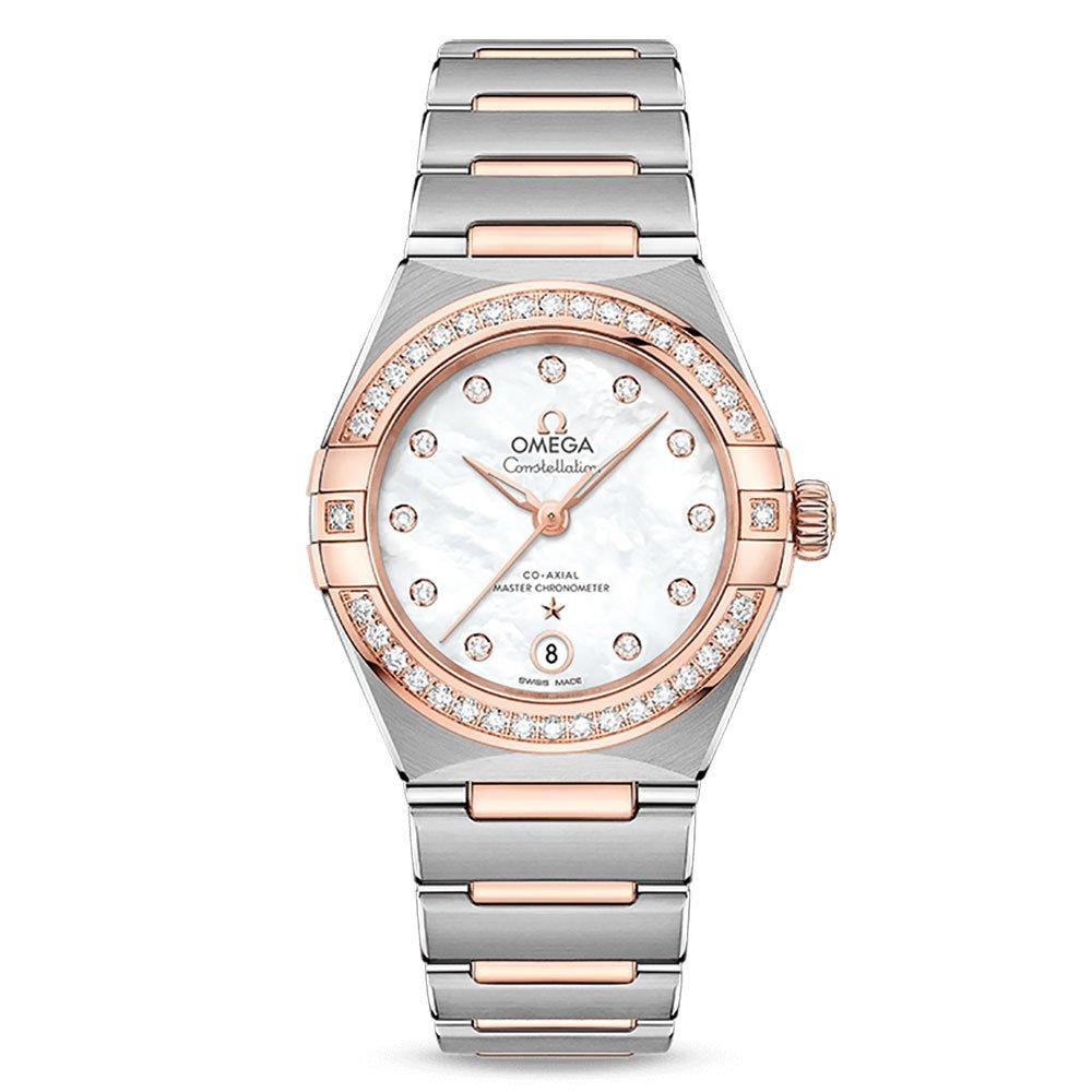 Omega constellation ladies 2025 watch with diamonds