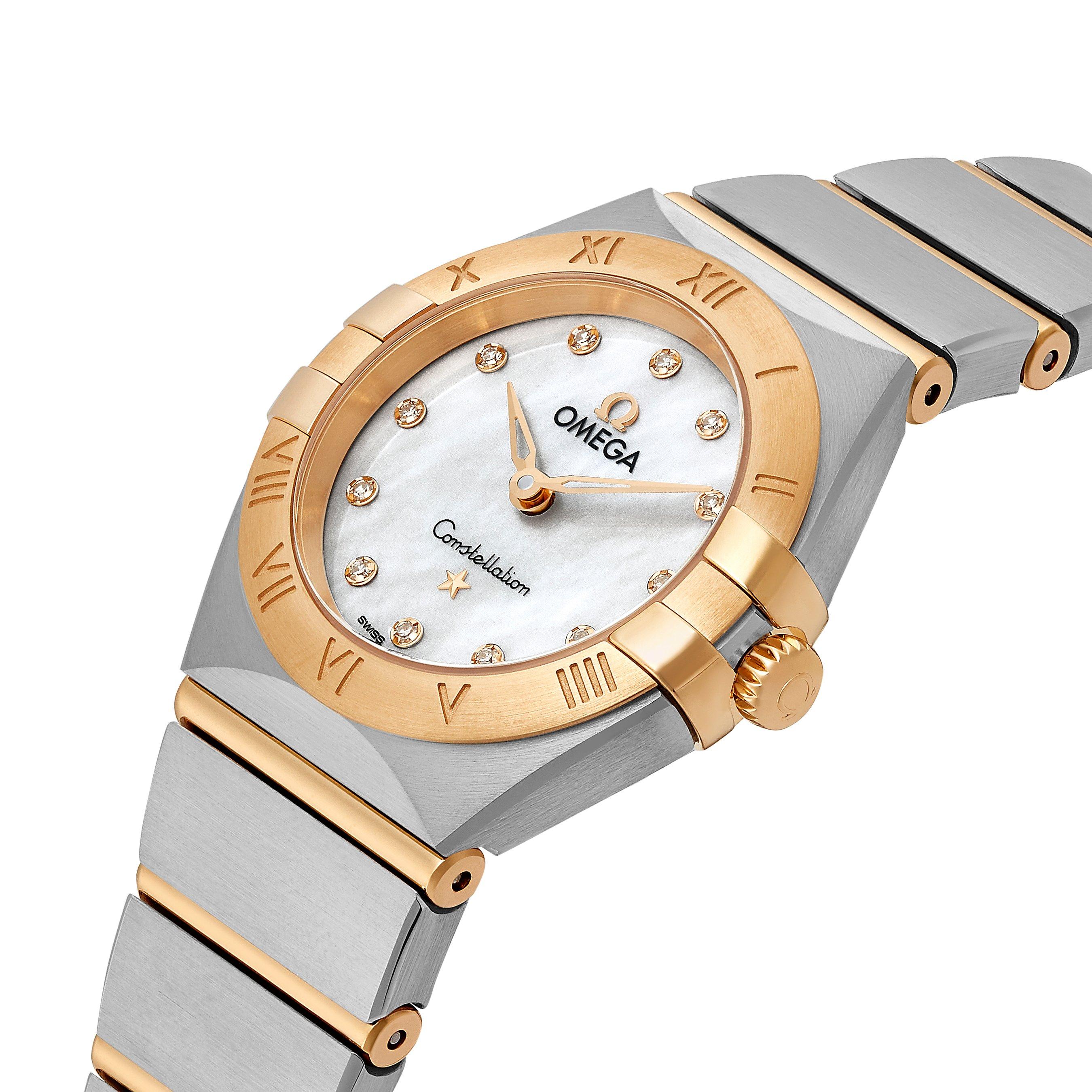 OMEGA Constellation 25mm 18K Gold Diamond Ladies Watch