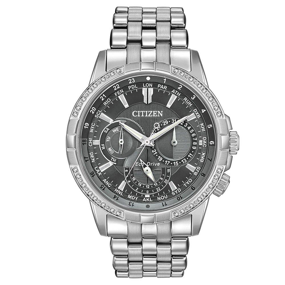 Citizen Eco Drive Calendrier Diamond World Timer Men s Watch