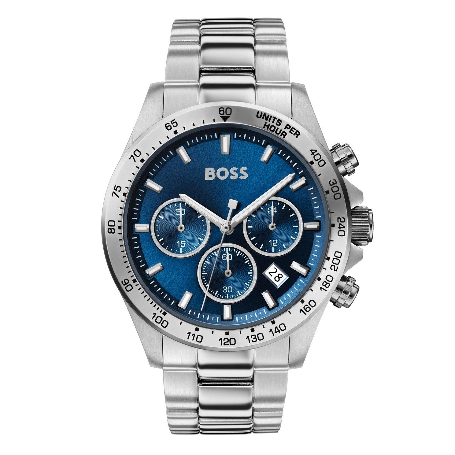 hugo boss silver watch mens