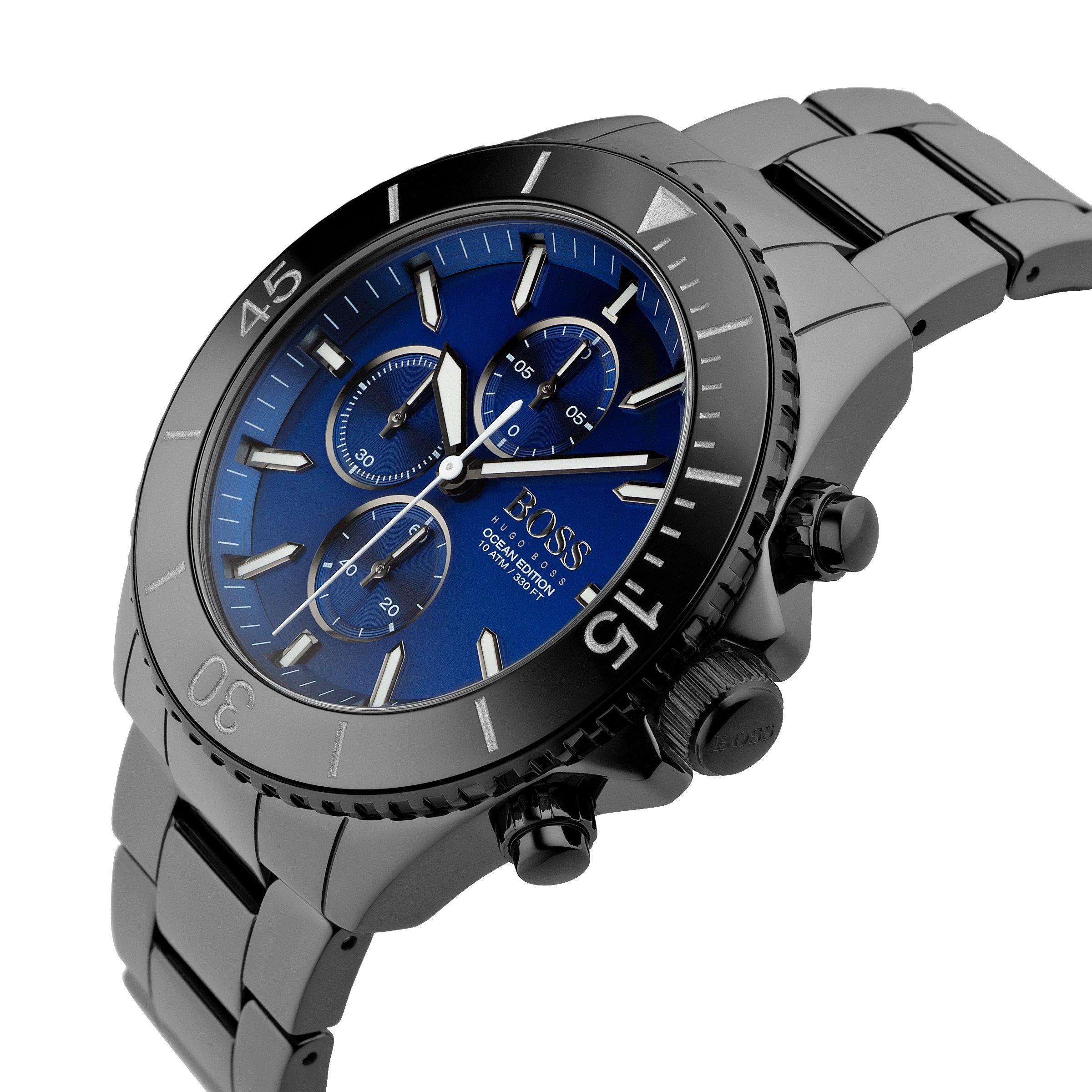 Hugo boss ocean edition shop men's black strap watch