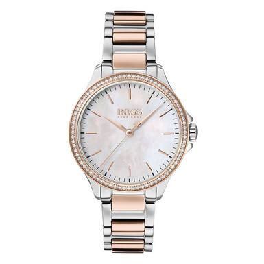 BOSS Diamonds For Her Steel And Rose Gold Ladies Watch 1502524 | 33 mm ...