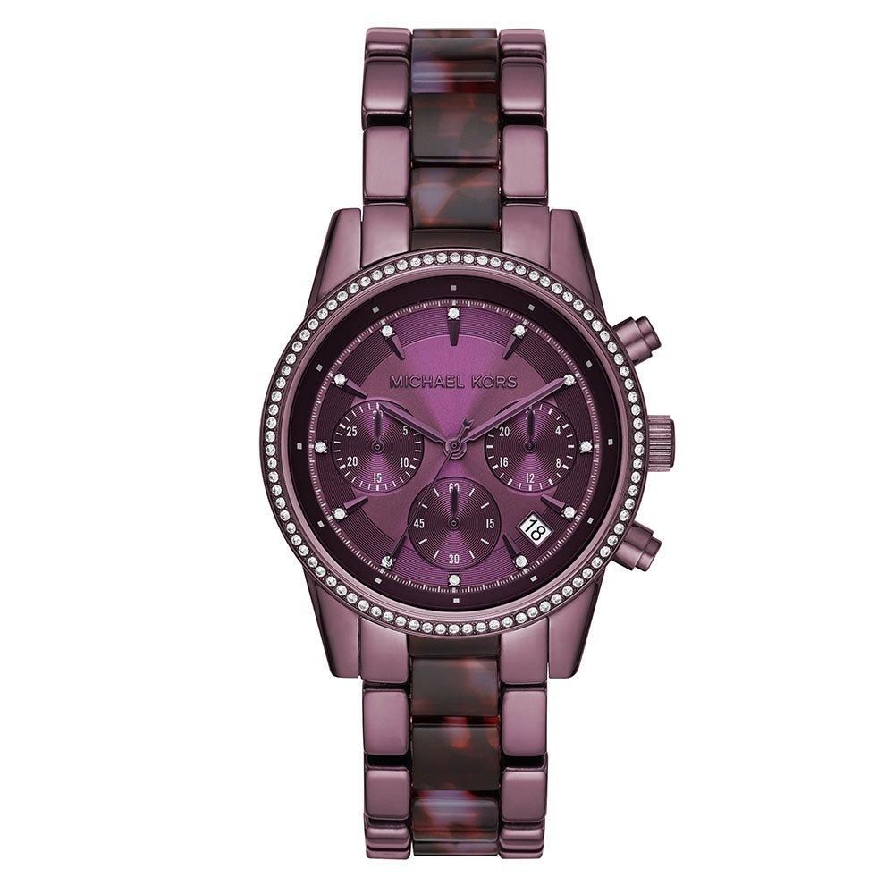 Purple mk watch new arrivals