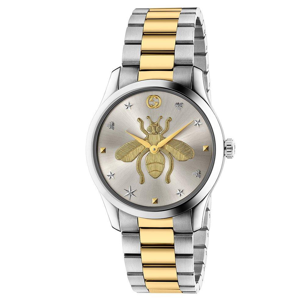 Mens gucci watch gold and online silver