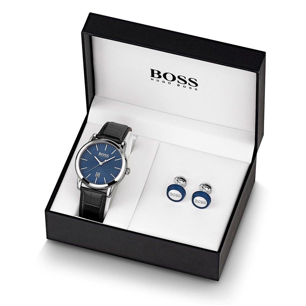 BOSS Watch And Cufflink Men s Box Set 1570092 42 mm Blue Dial Beaverbrooks