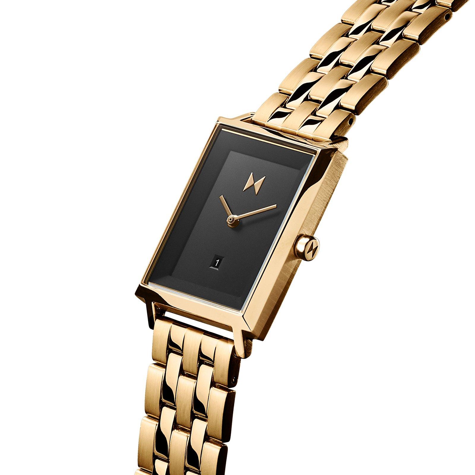 Square gold shop watch womens