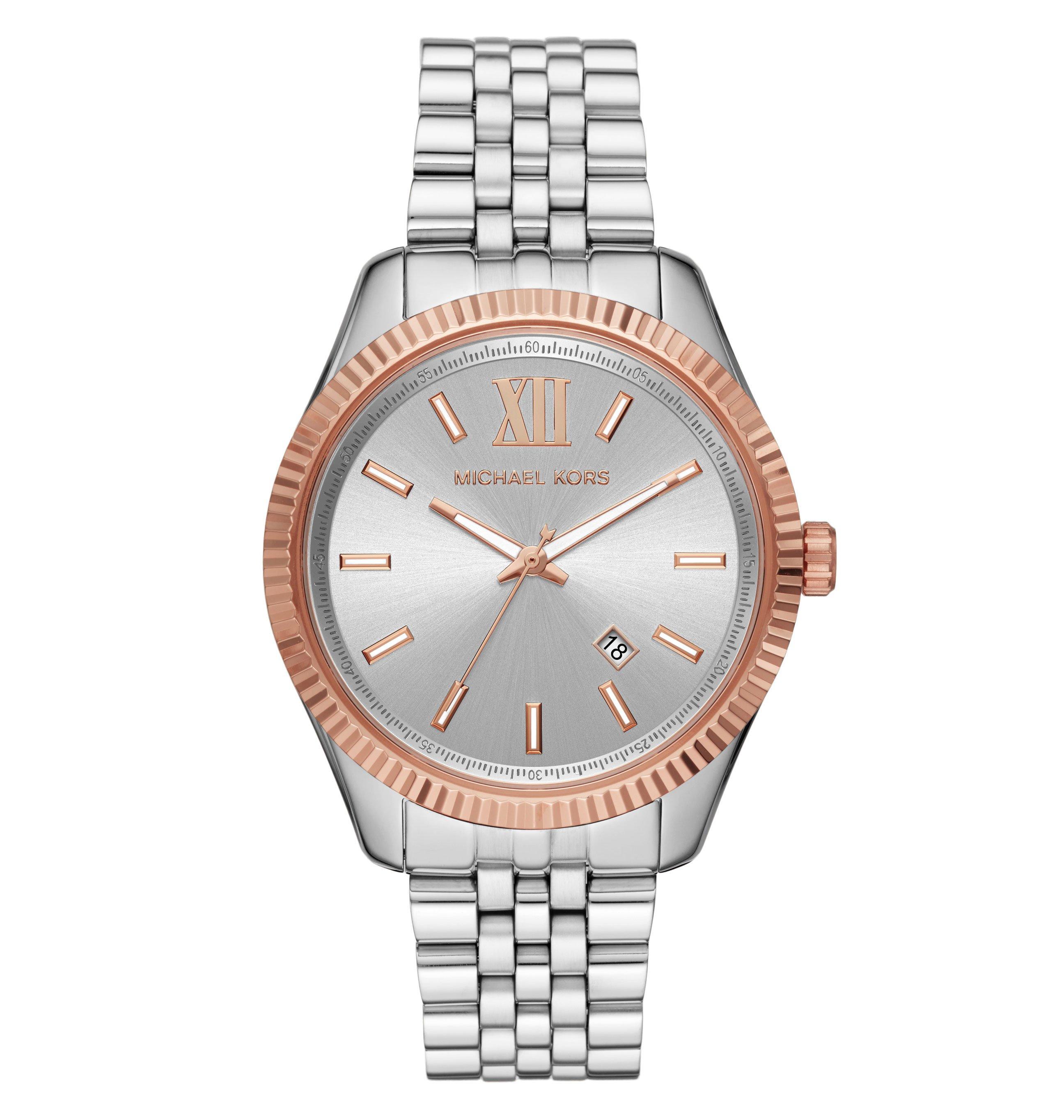 michael kors lexington men's watch rose gold