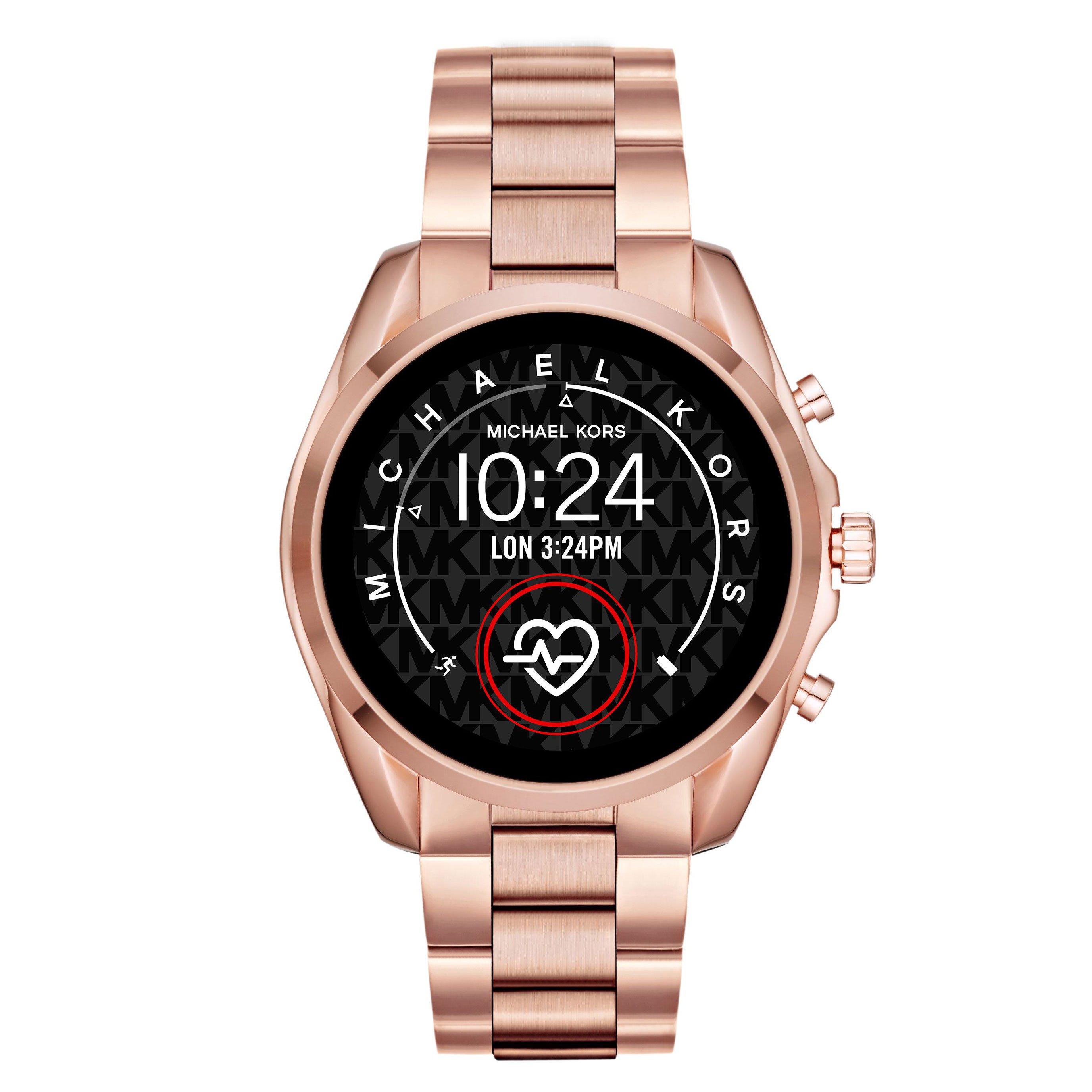 Michael kors smartwatch rose gold with diamonds on sale