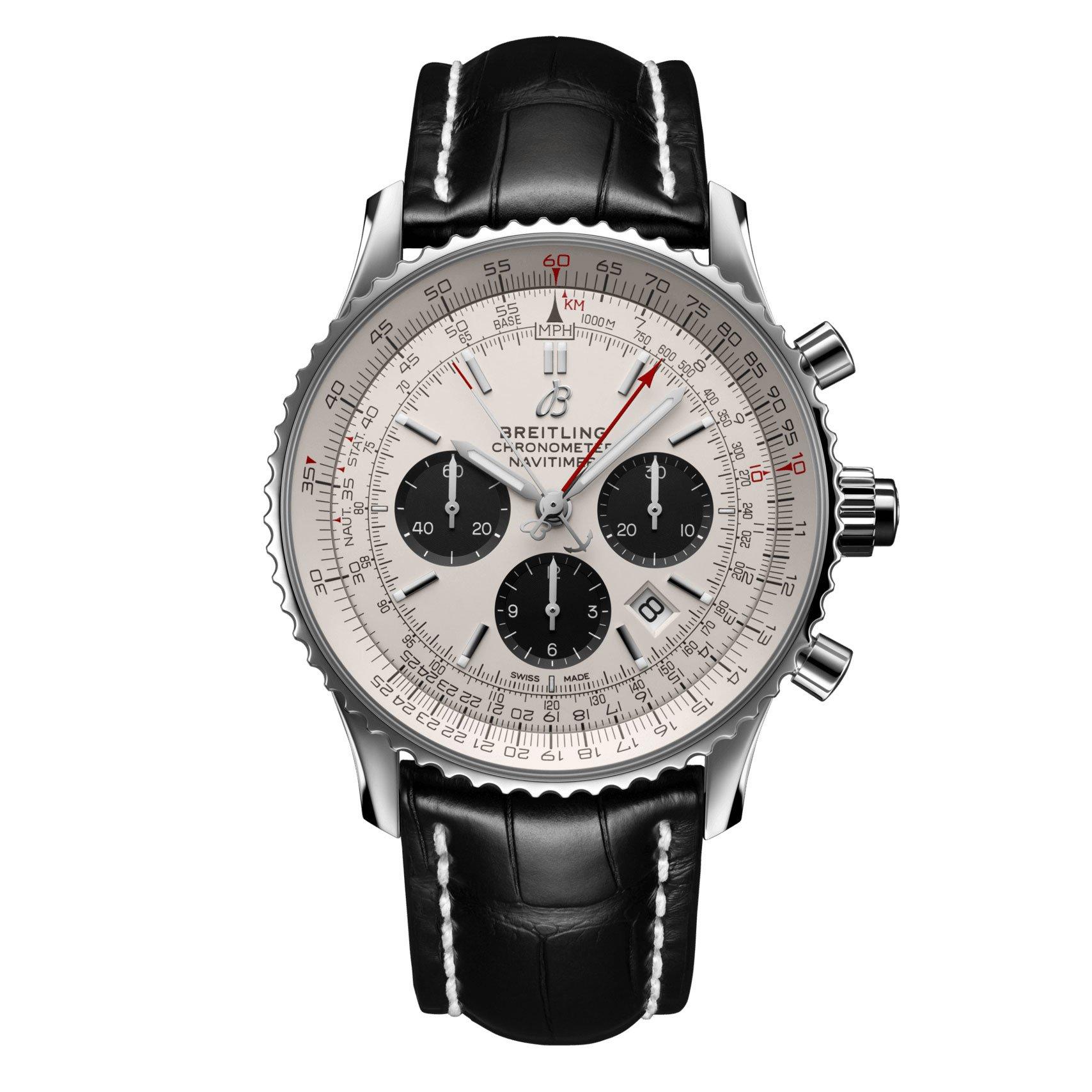 Breitling Navitimer B03 Chronograph Rattrapante 45 Automatic Men s Watch AB0311211G1P2 45 mm Silver Dial Beaverbrooks