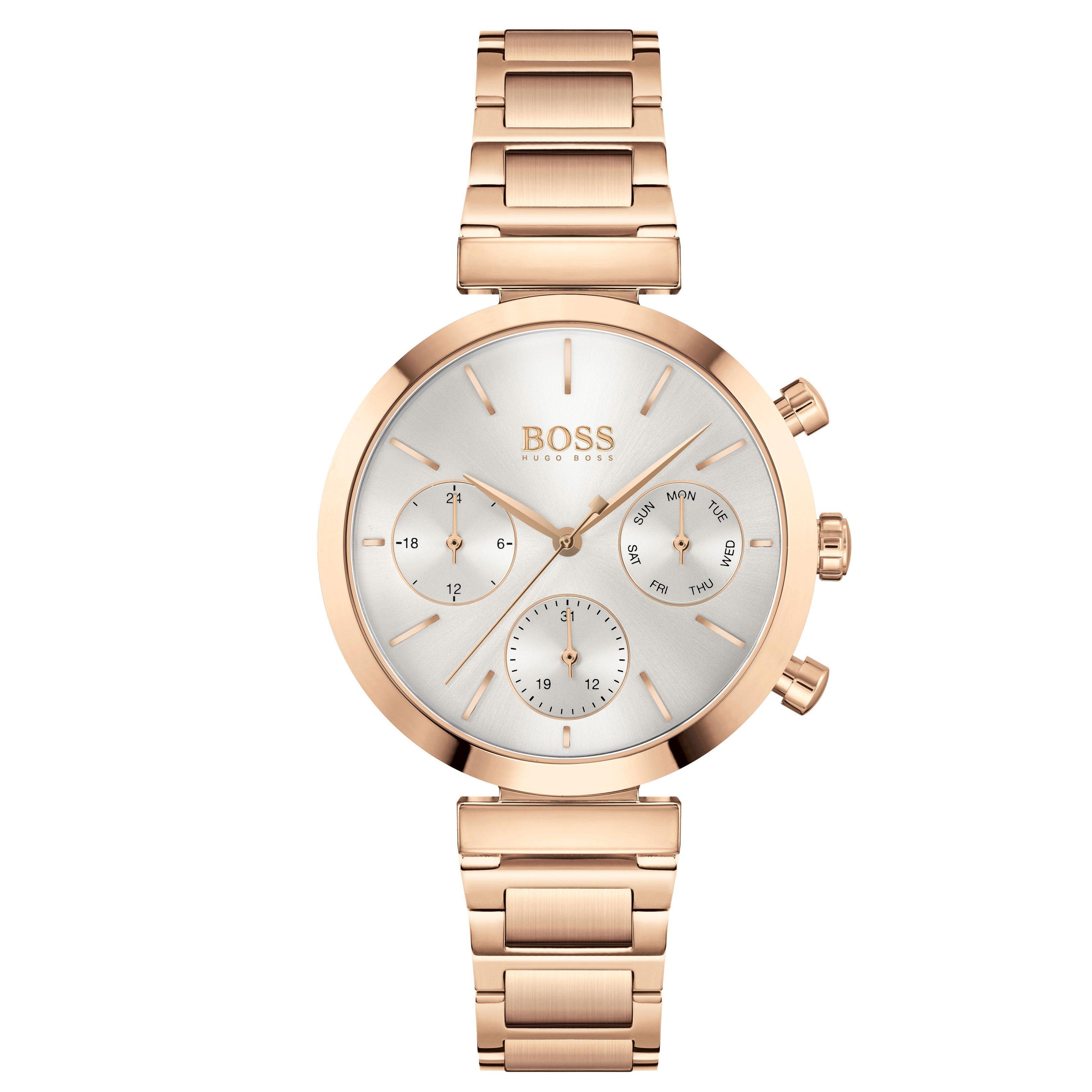 boss rose gold watch