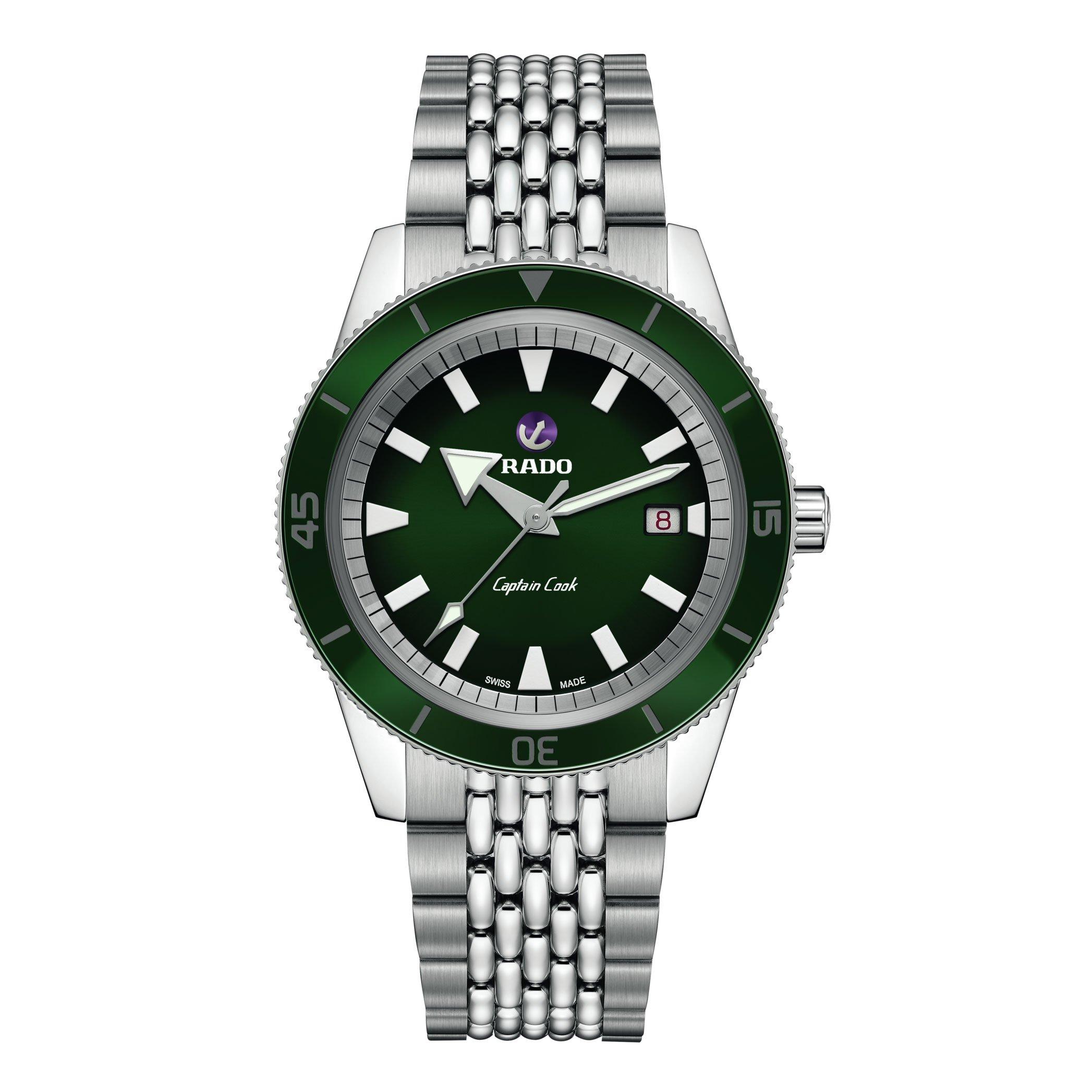 Rado Captain Cook 42mm Automatic Men's Watch R32505313 | Green, 42