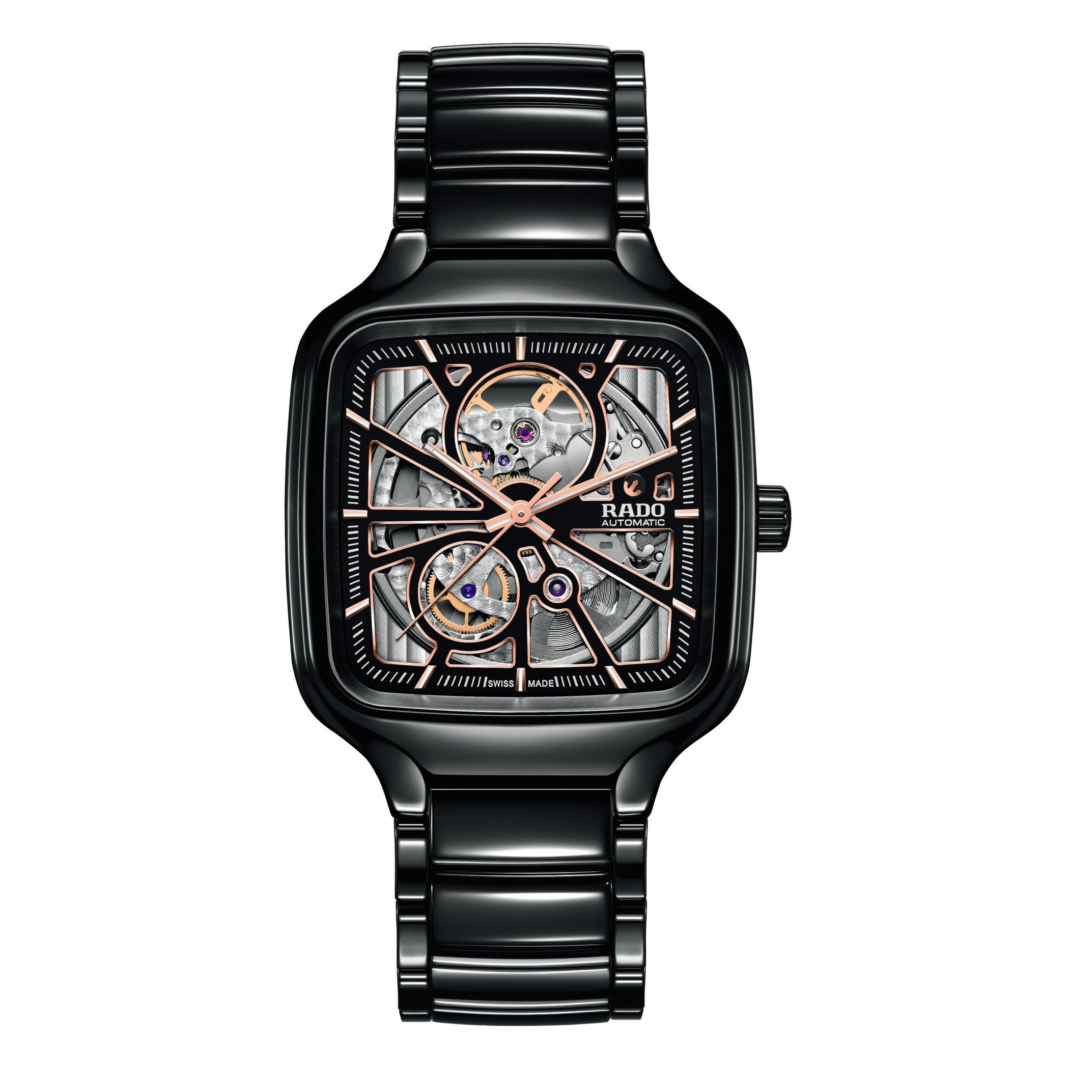 Rado True Square 38mm Ceramic Skeleton Automatic Watch R27196152