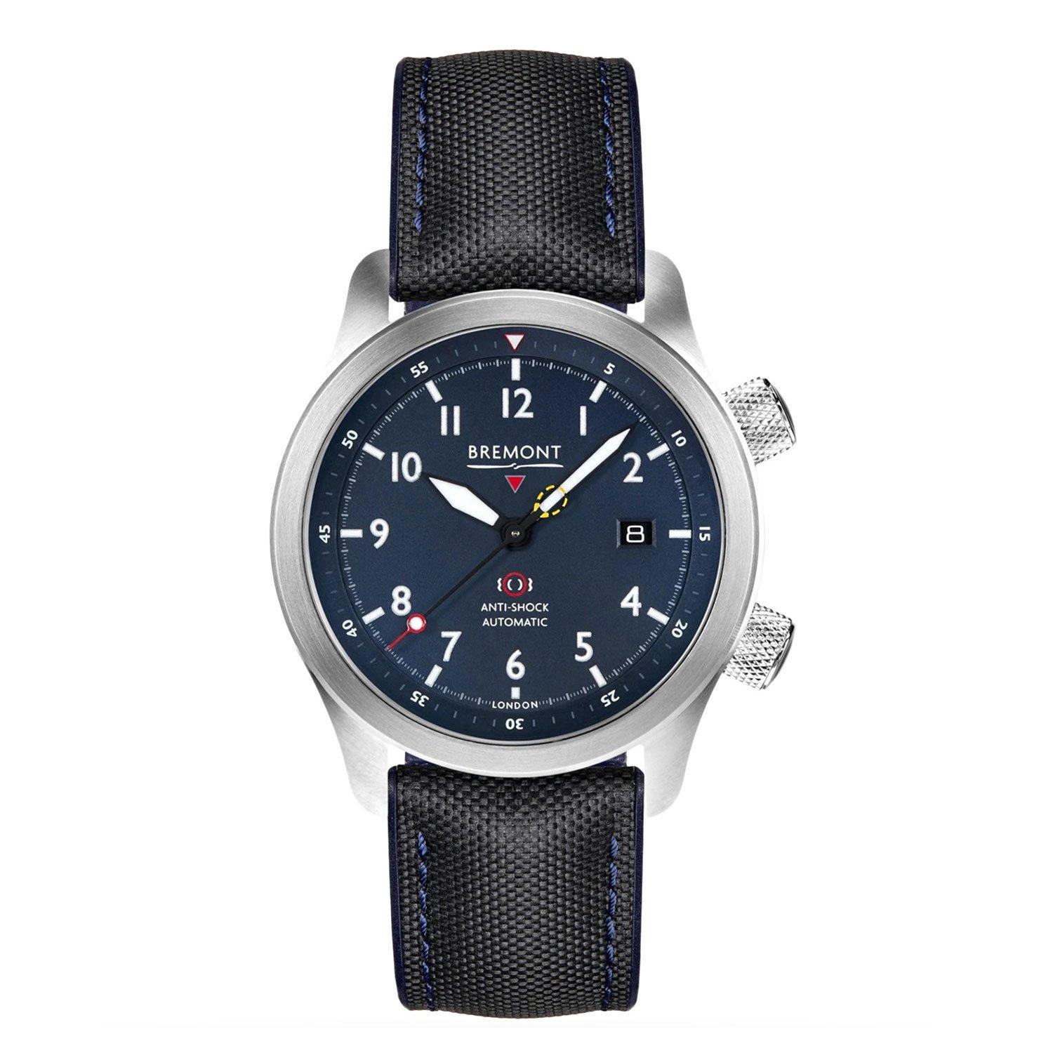Bremont MB11 43mm Automatic Men's Watch MBII-SS-BL-C-B-P-13R