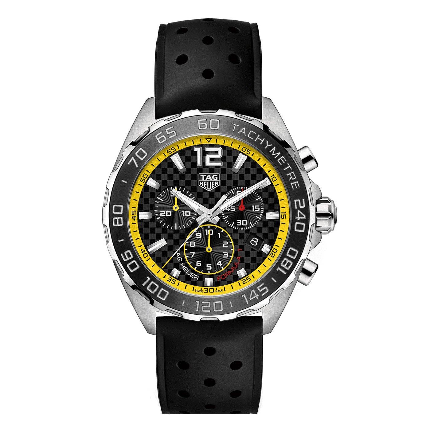 Men's swiss chronograph formula 1 hot sale stainless steel bracelet watch 43mm