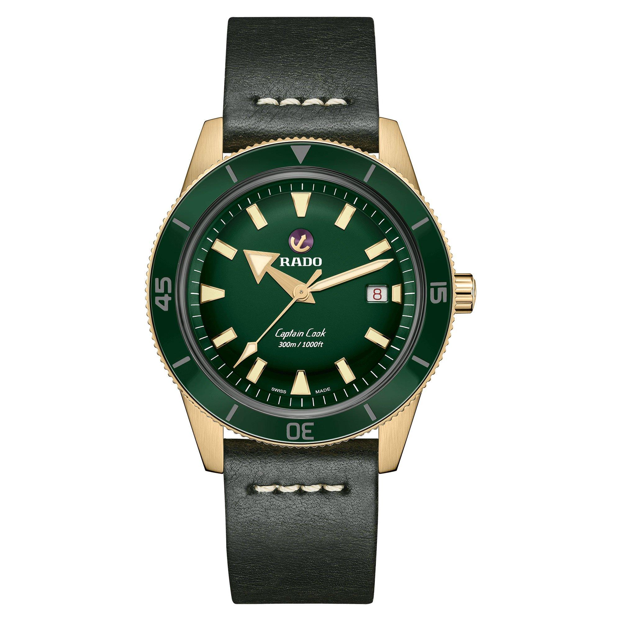 Rado Captain Cook 42mm Bronze Automatic Men s Watch R32504315 42 mm Green Dial Beaverbrooks