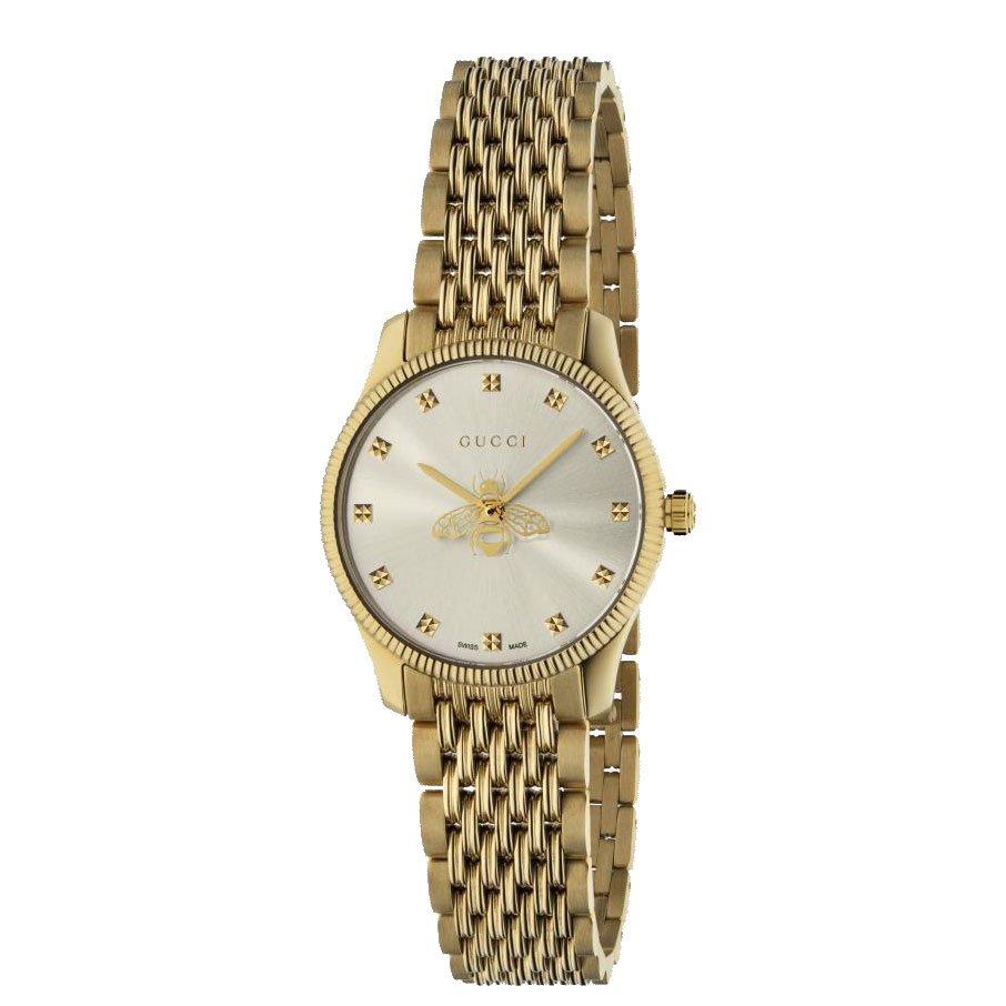 Gucci g frame on sale gold ladies watch