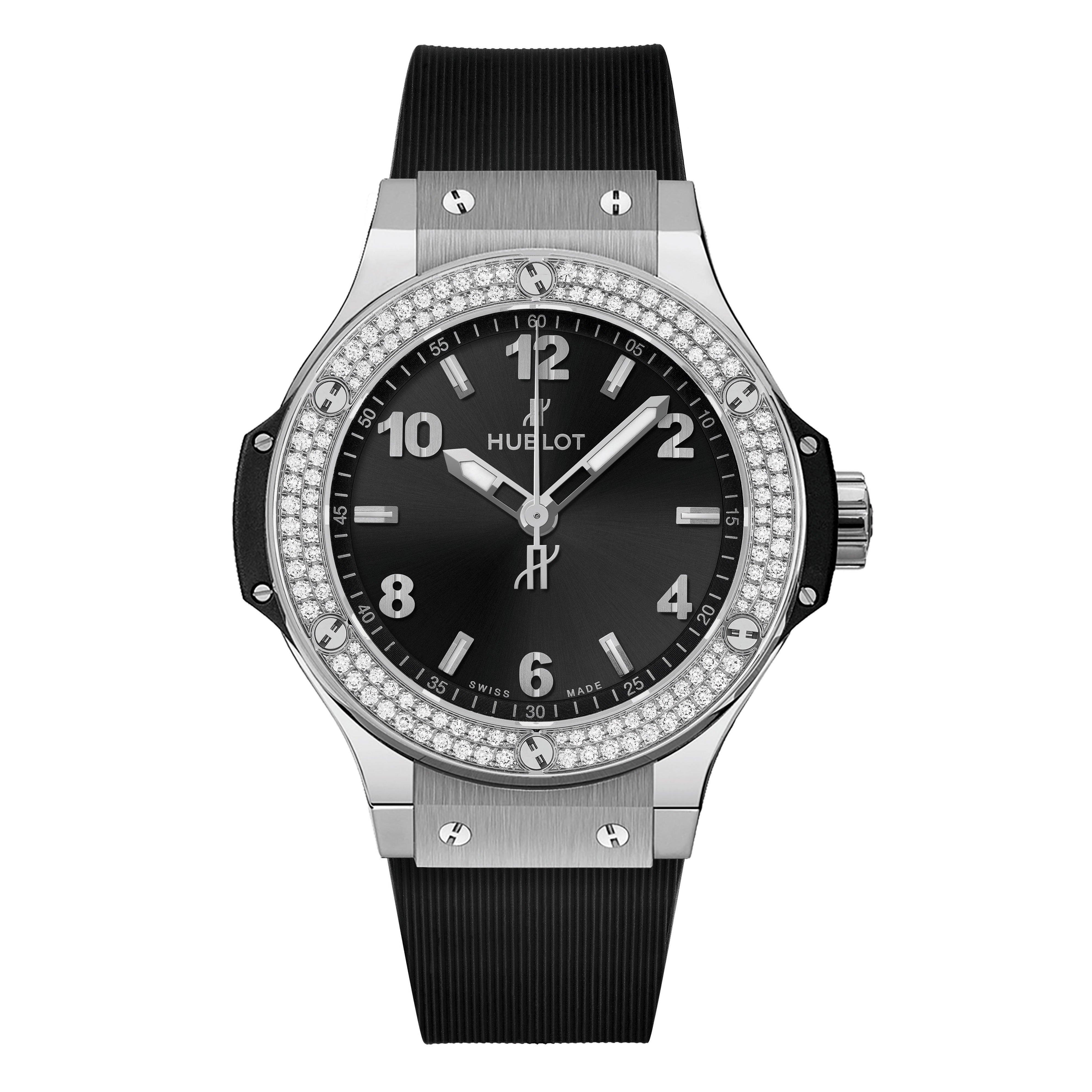 Hublot Big Bang Once-Click Steel Diamonds 38mm Automatic Watch 361.SX ...