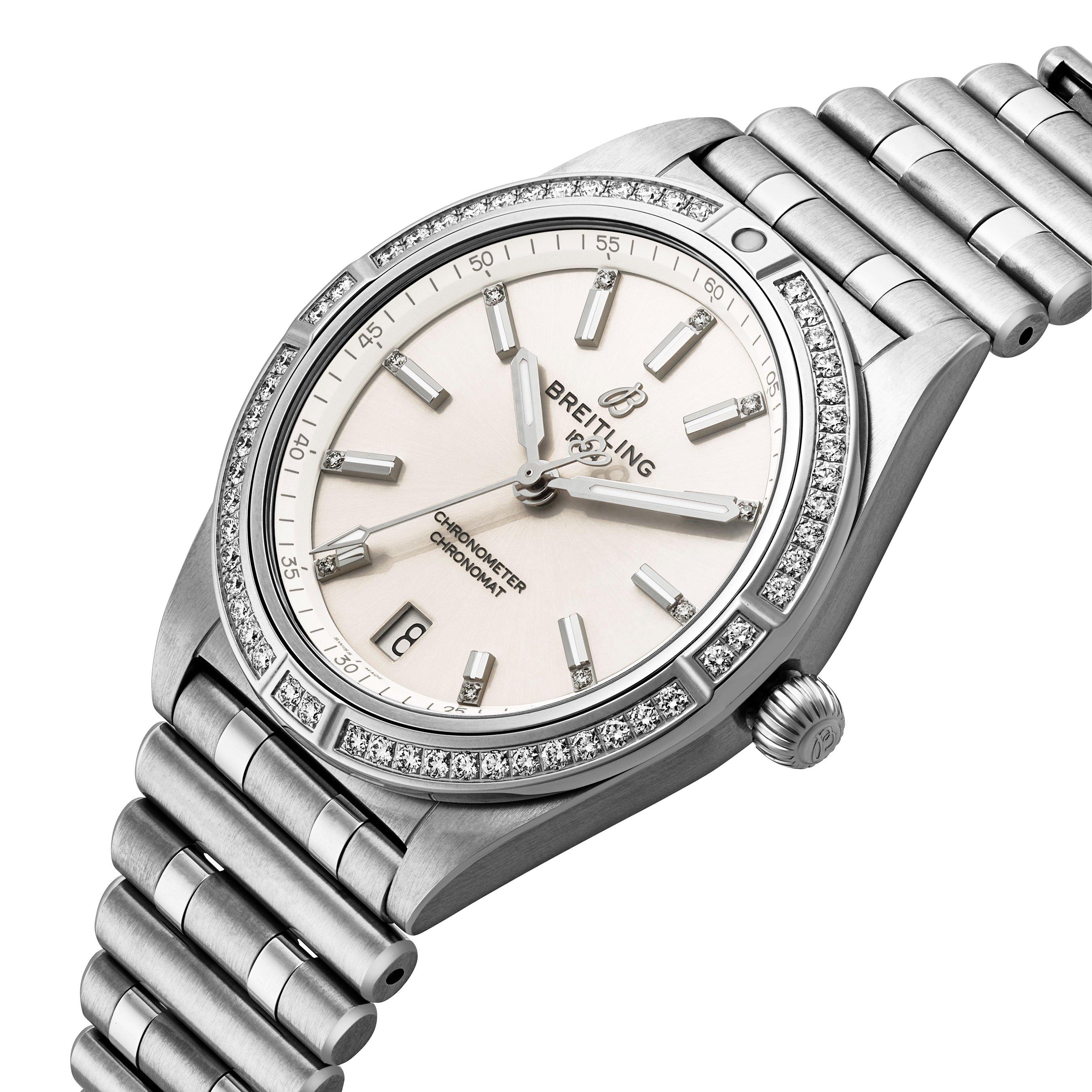 Diamond on sale watches breitling