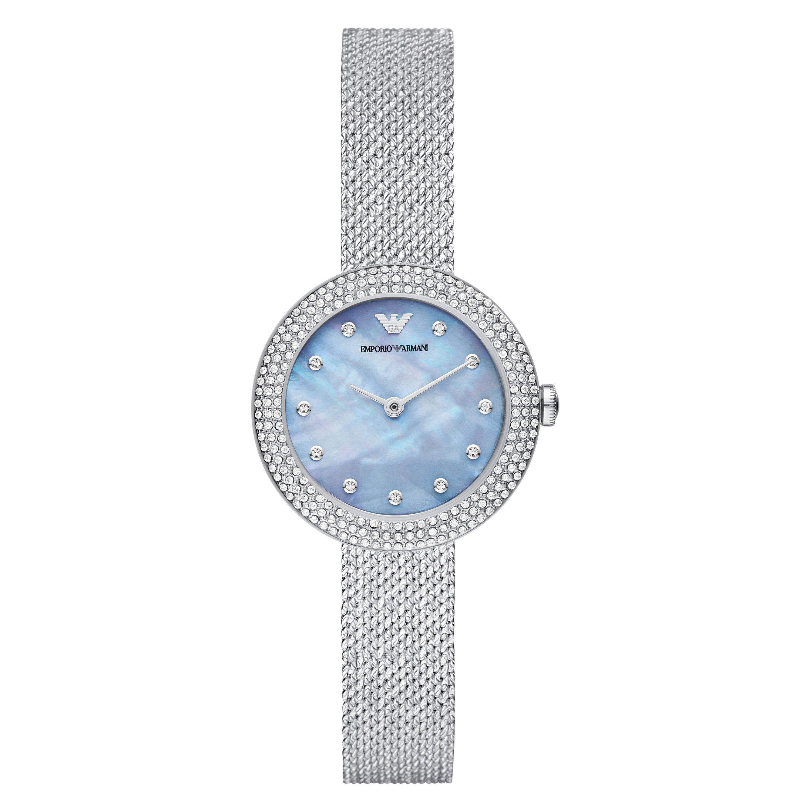 Emporio Armani Ladies Watch AR11380 | 30 mm, Blue Dial | Beaverbrooks