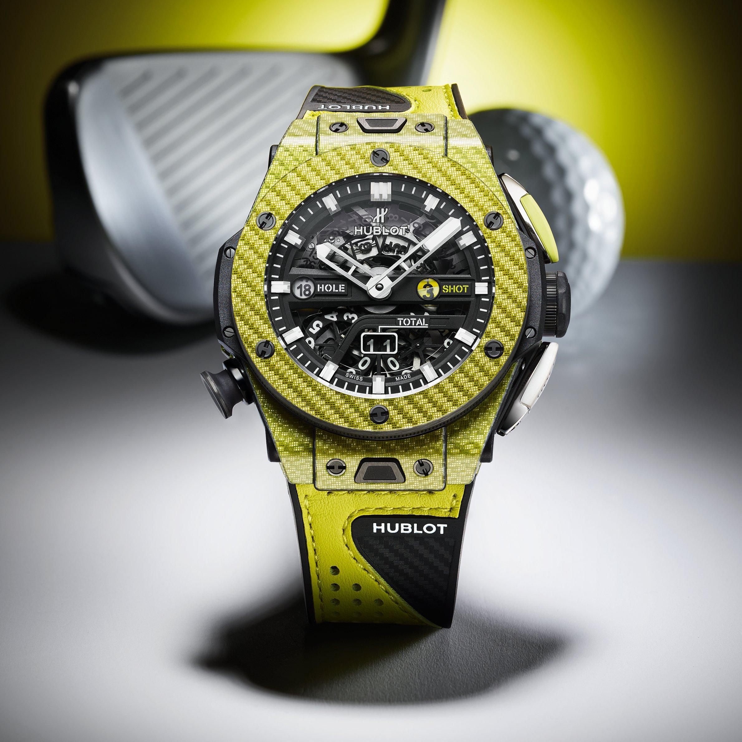 Hublot Big Bang Unico Golf Limited Edition Yellow Carbon Automatic ...