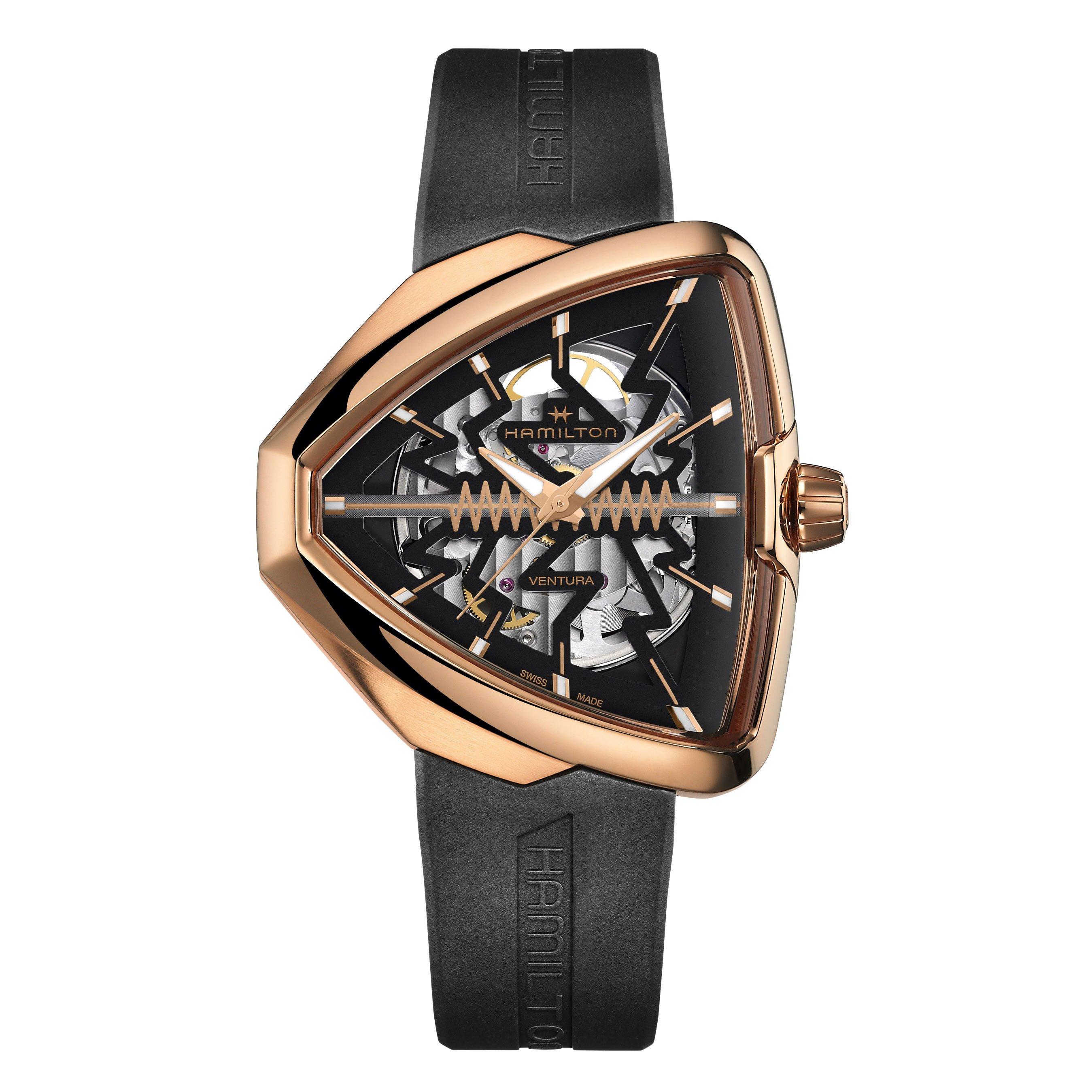 Ventura Elvis80 Skeleton Rose Gold PVD Automatic Men's Watch