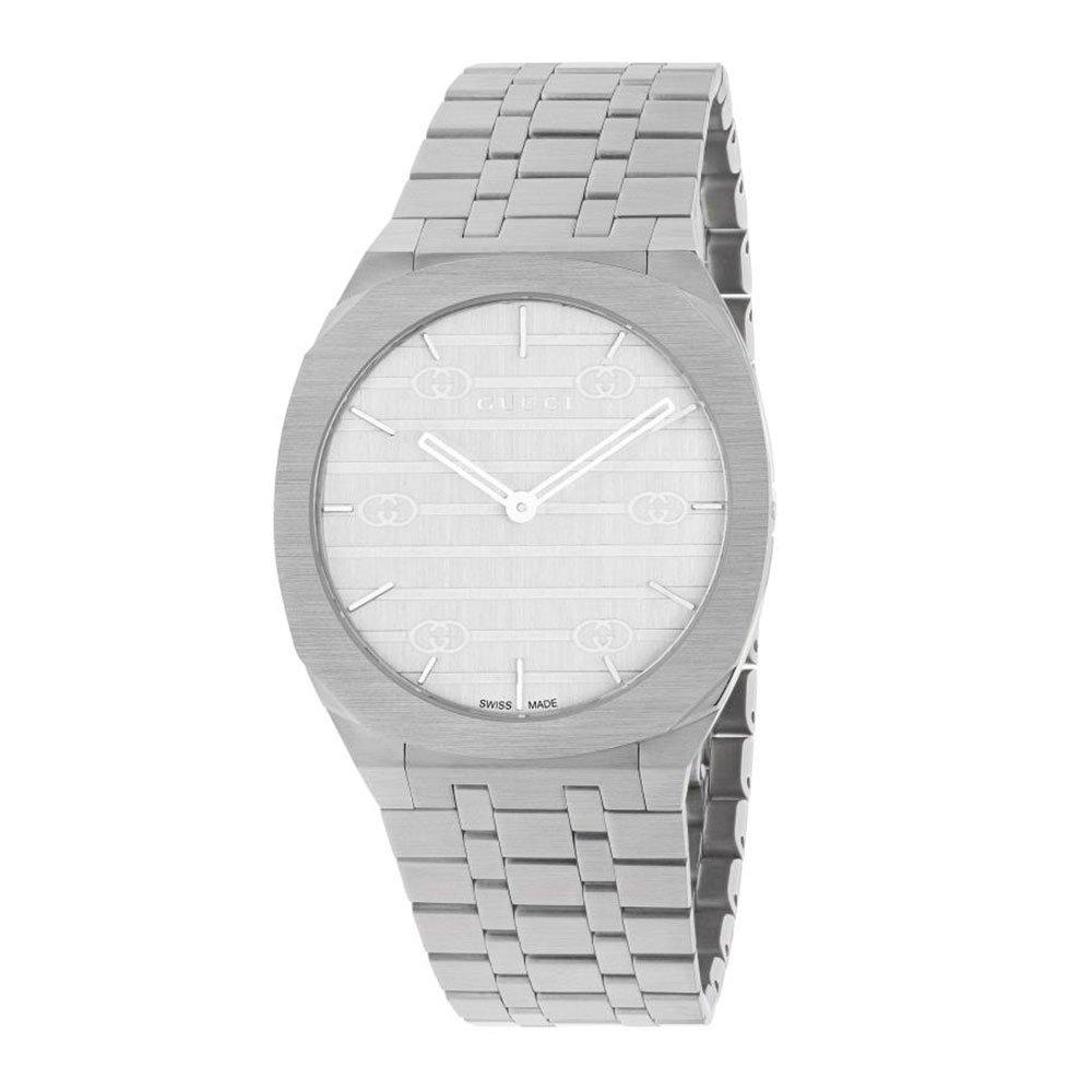 GUCCI アナログクォーツ腕時計 シルバー Gucci G-Timeless 38m Silver Dial Quartz Watch YA1264232