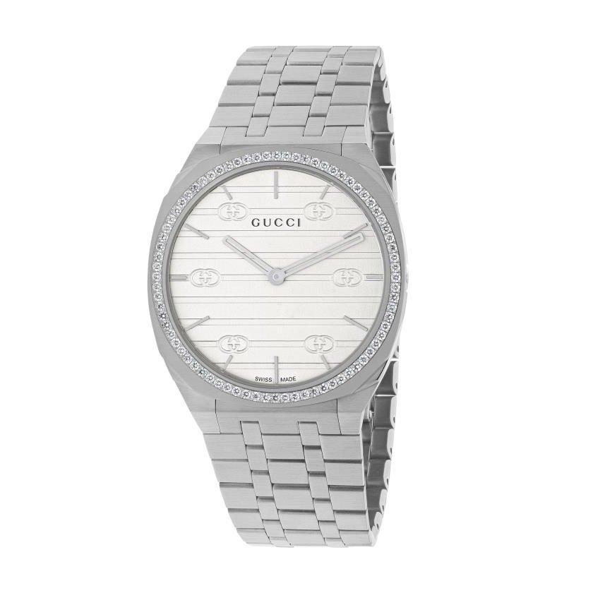 Gucci 25H 34mm Diamond Watch
