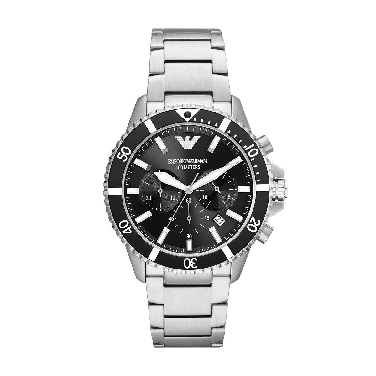 Emporio Armani World Explorer 43mm Chronograph Men s Watch AR11360 43 mm Black Dial Beaverbrooks