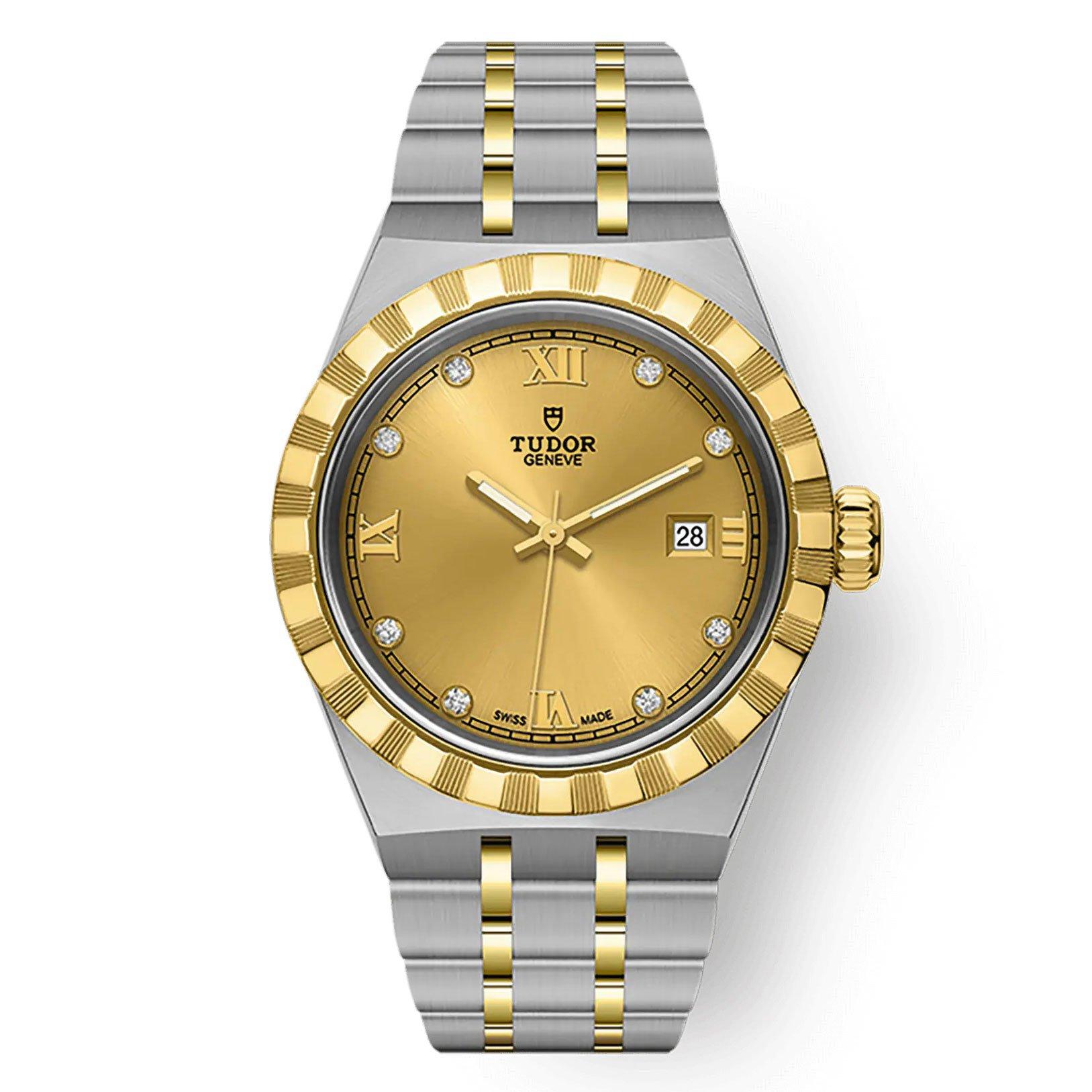 Tudor Royal 28mm Stainless Steel and Yellow Gold Diamond Automatic ...