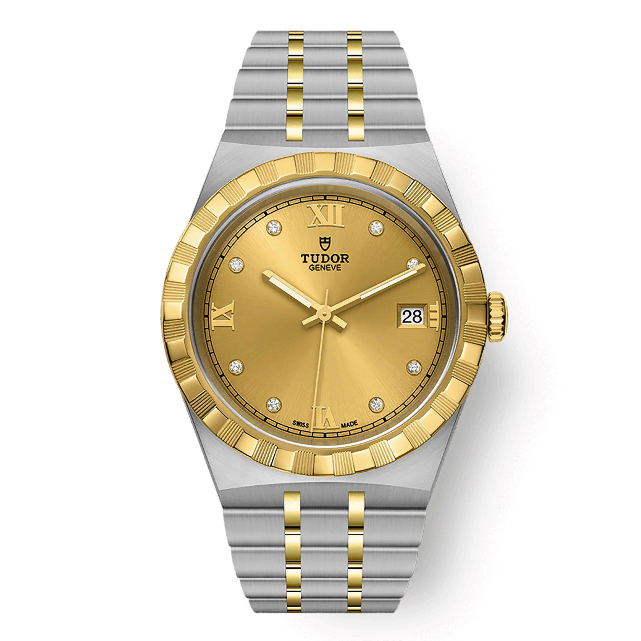 Tudor Royal 38mm Stainless Steel and Yellow Gold Diamond Automatic