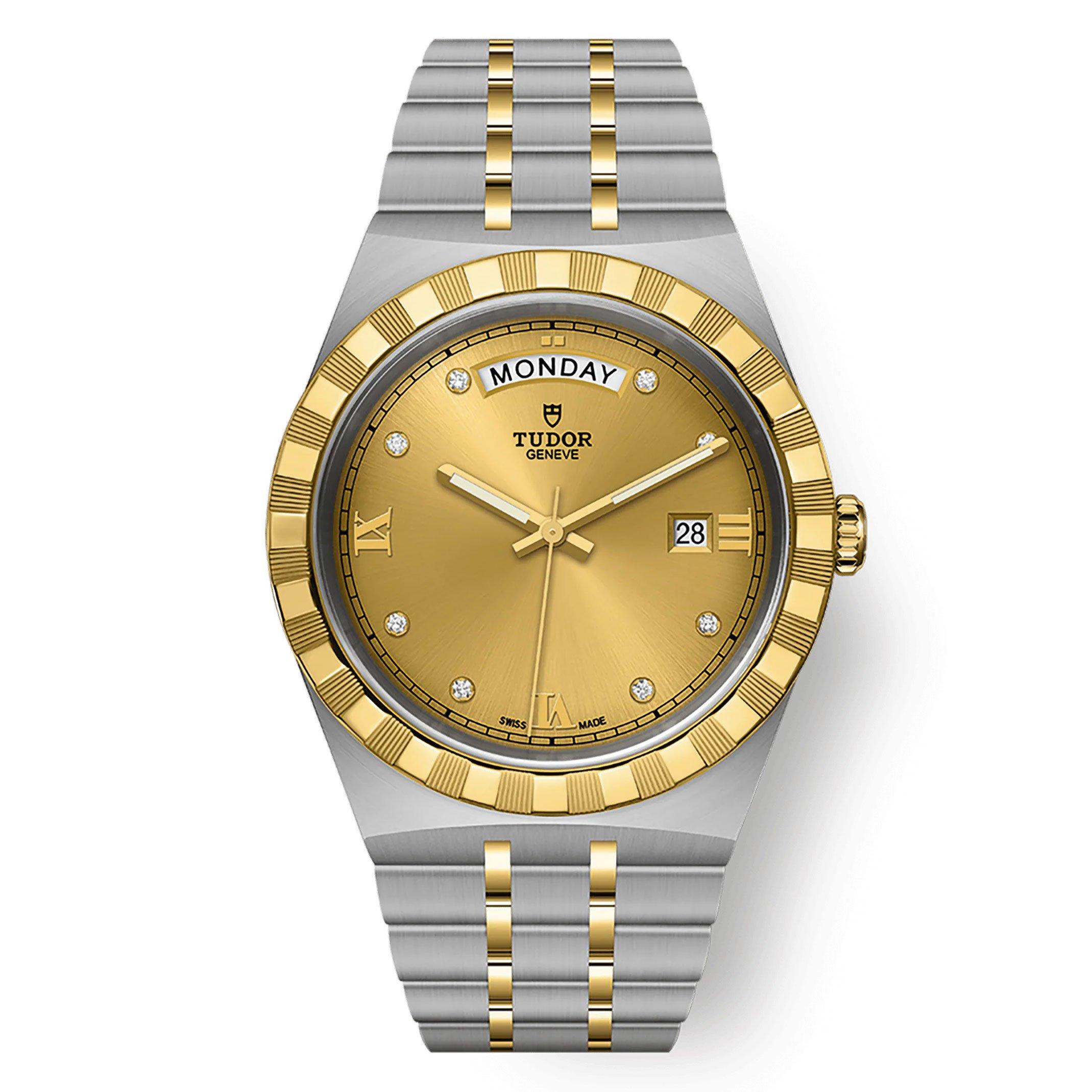 Mens gold best sale stainless steel watch