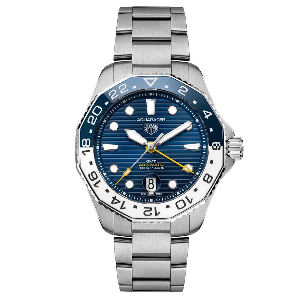 tag heuer aquaracer gmt 300 blue men's automatic watch wbp2010.ba0632, size 43mm