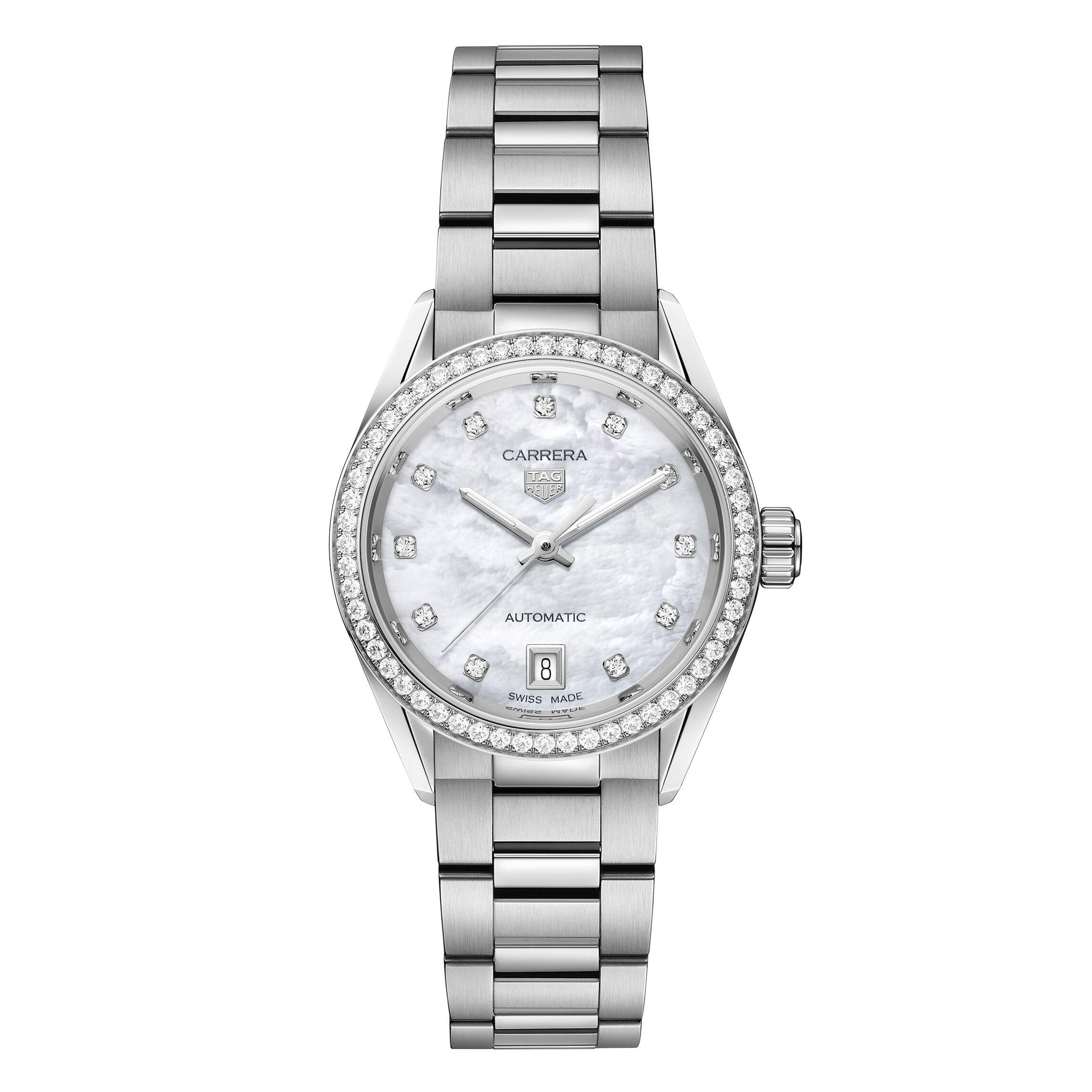 Tag heuer carrera shop diamond bezel mens