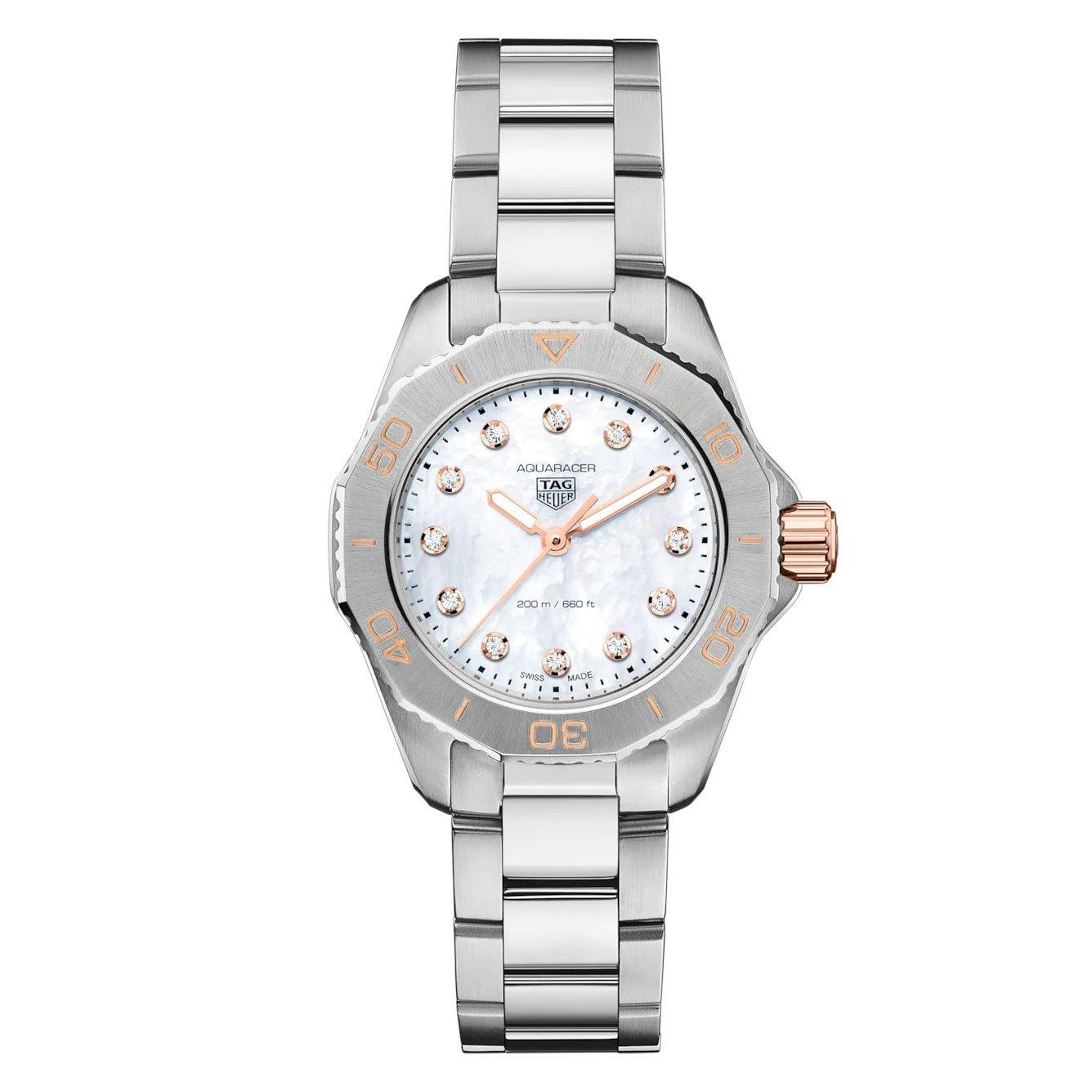 TAG Heuer Aquaracer Professional 200 30mm Mother of Pearl Diamond Ladies Watch
