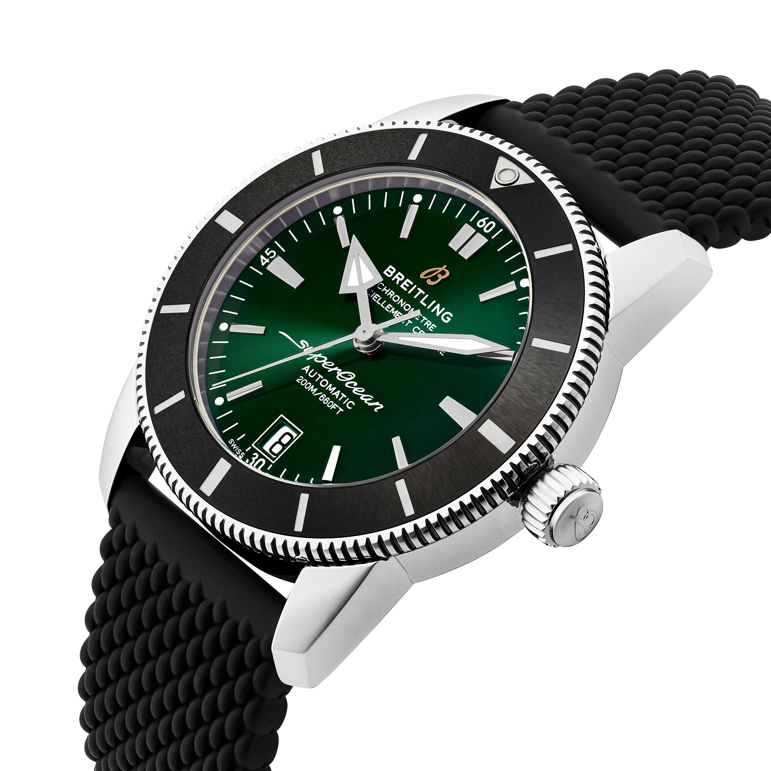 Breitling superocean discount heritage green bezel