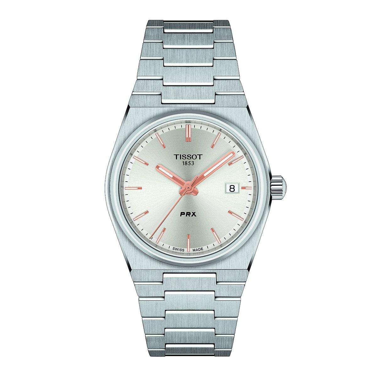 tissot t-classic prx silver quartz watch