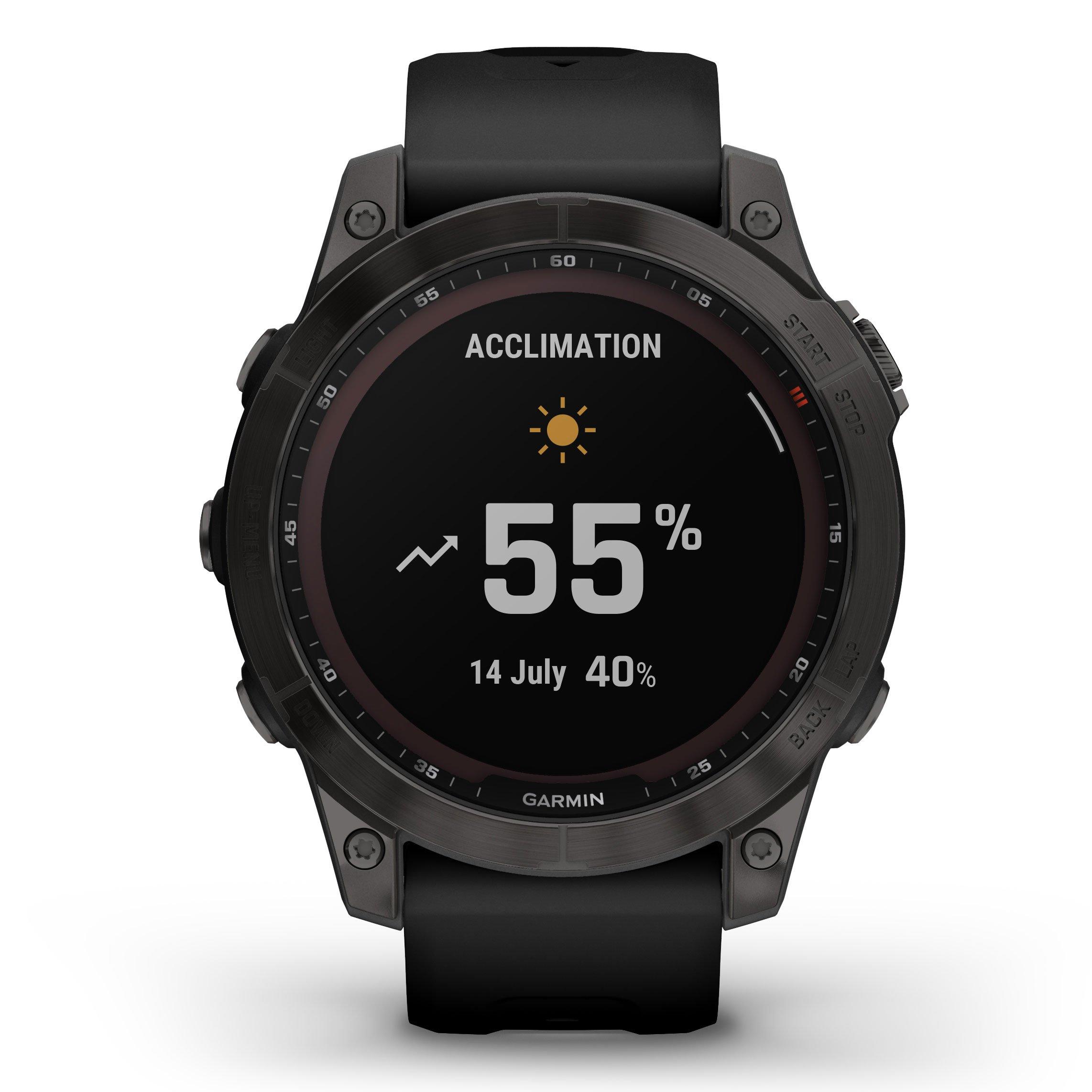 Fenix 7 Sapphire Solar Carbon Grey DLC Titanium Smartwatch