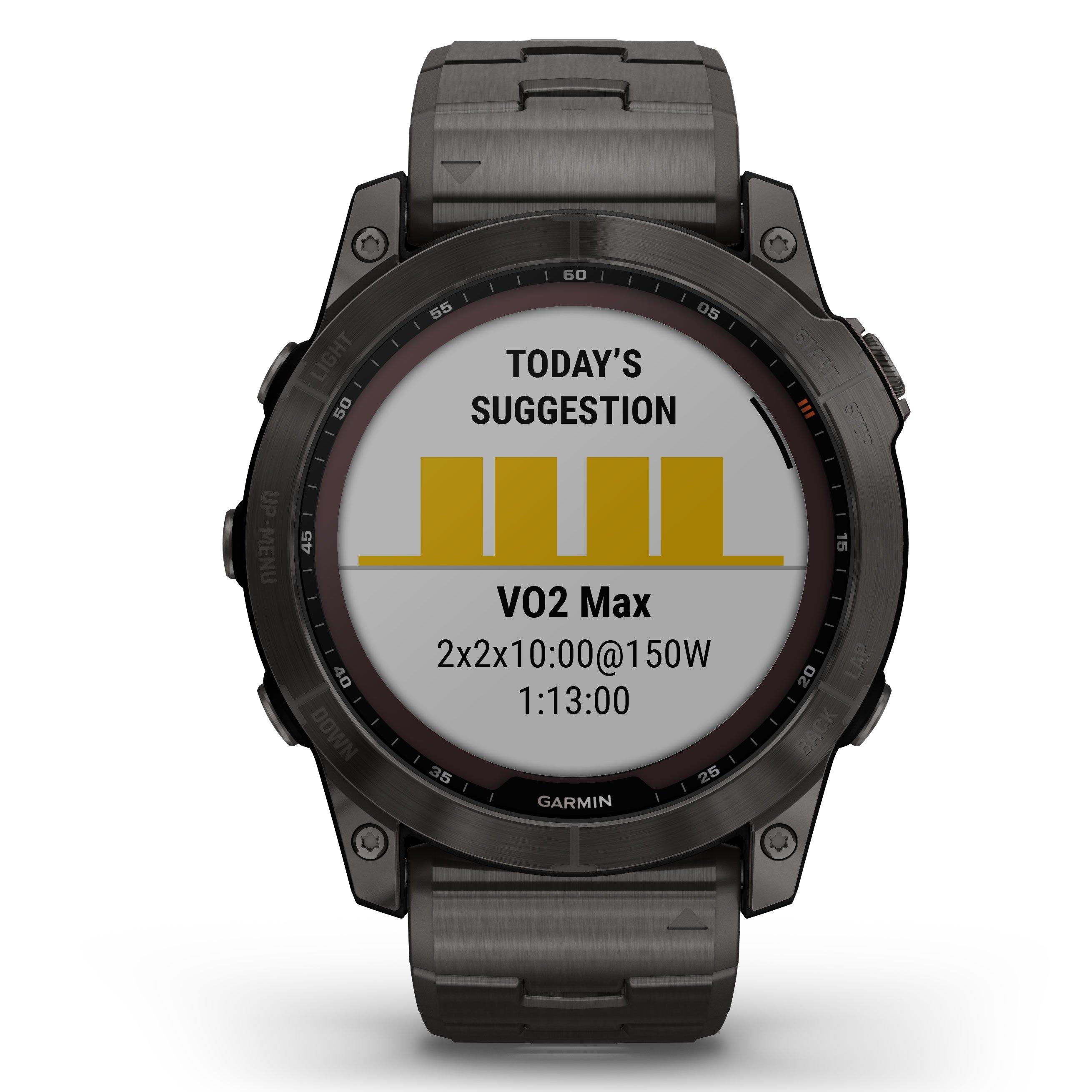 Garmin fenix 7X Sapphire Solar GPS Smartwatch - carbon grey/black - DLC  Titanium