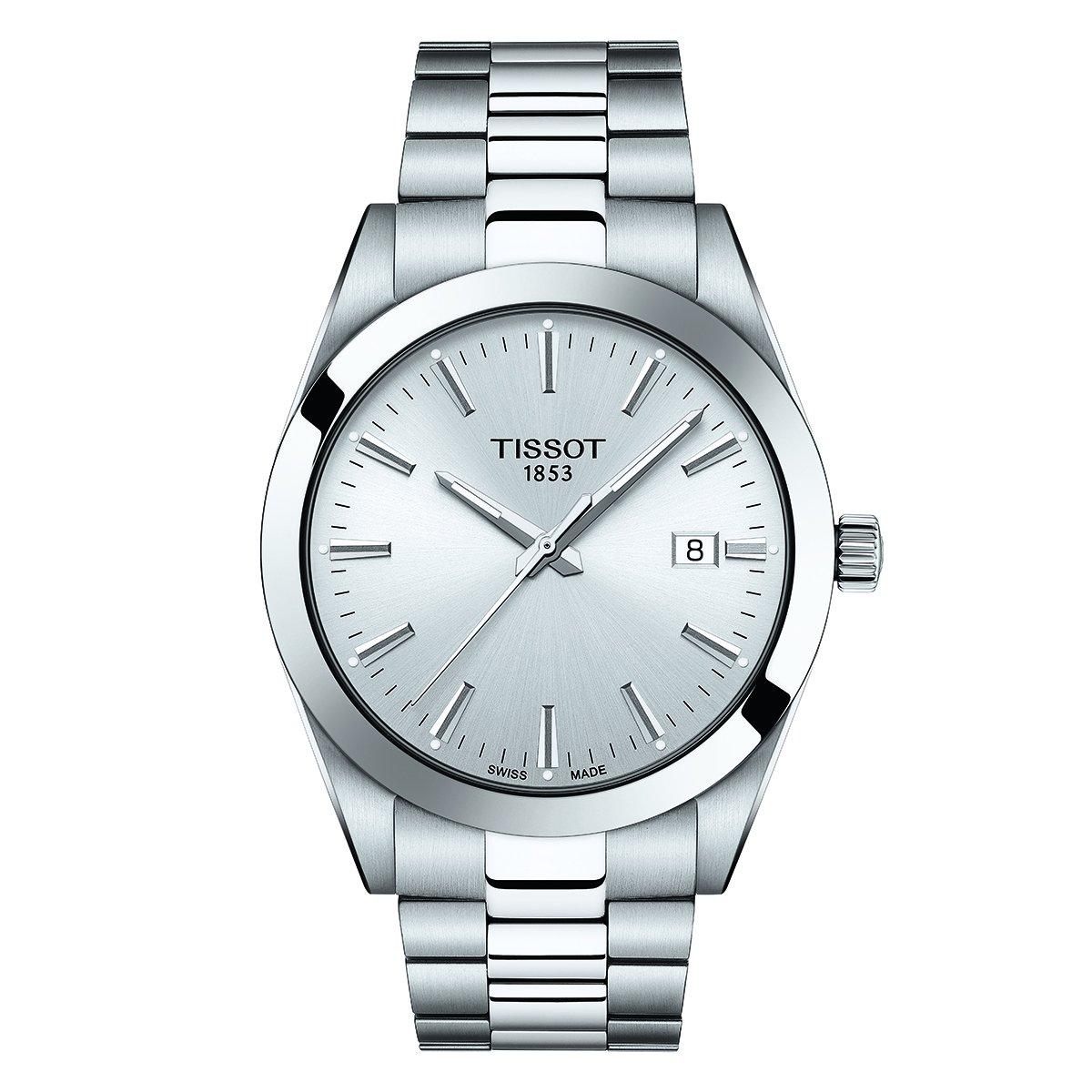Tissot Gentleman Men’s Watch T1274101103100 | 40 mm, Silver Dial ...