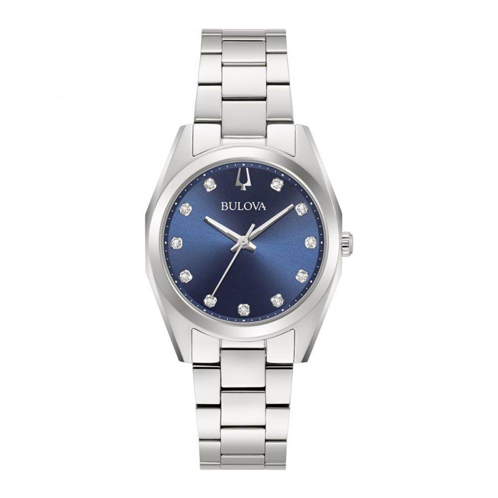 Bulova Classic Surveyor Blue Quartz Ladies Watch 96P229 | 31 mm, Blue ...