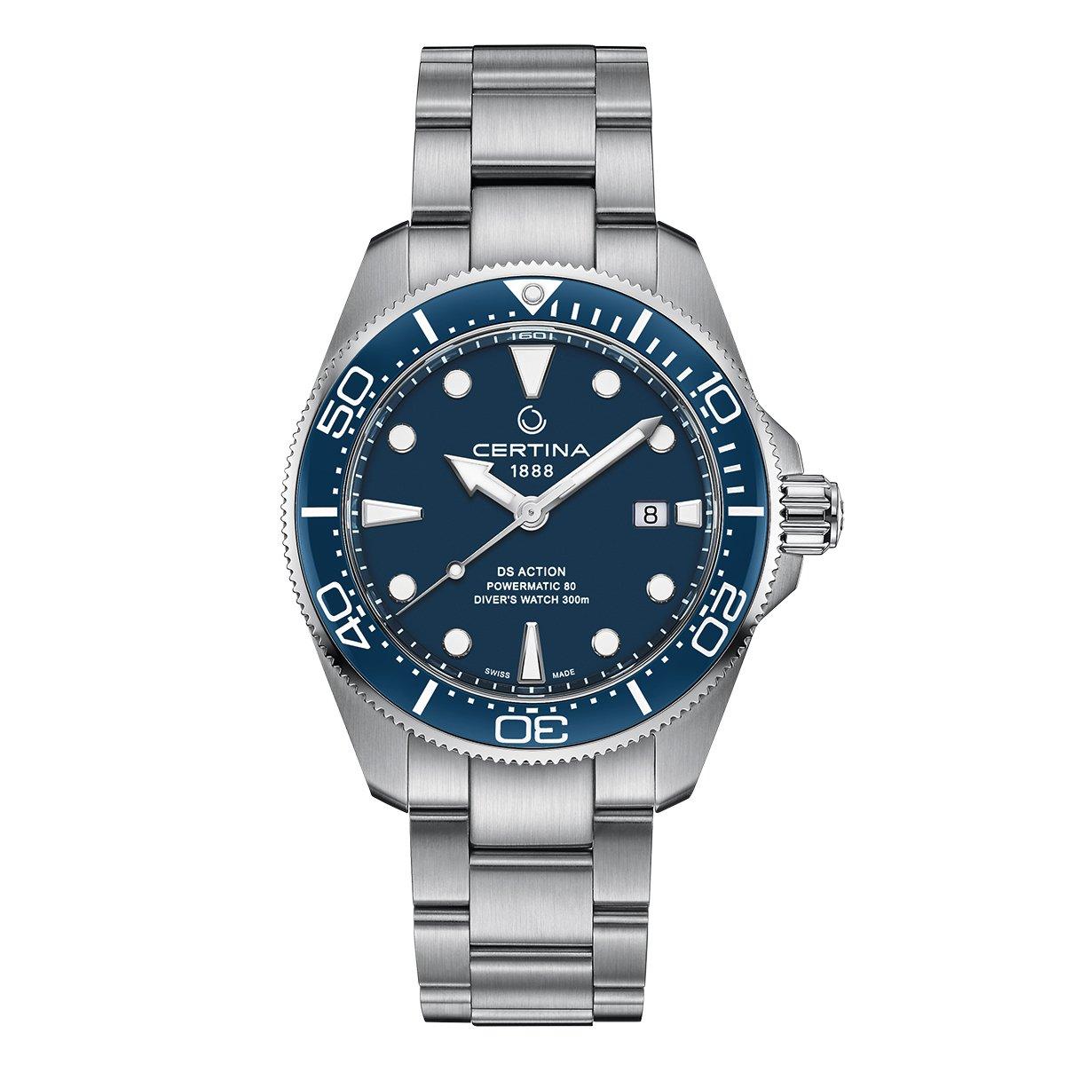 Certina ds action diver blue dial deals automatic men's watch