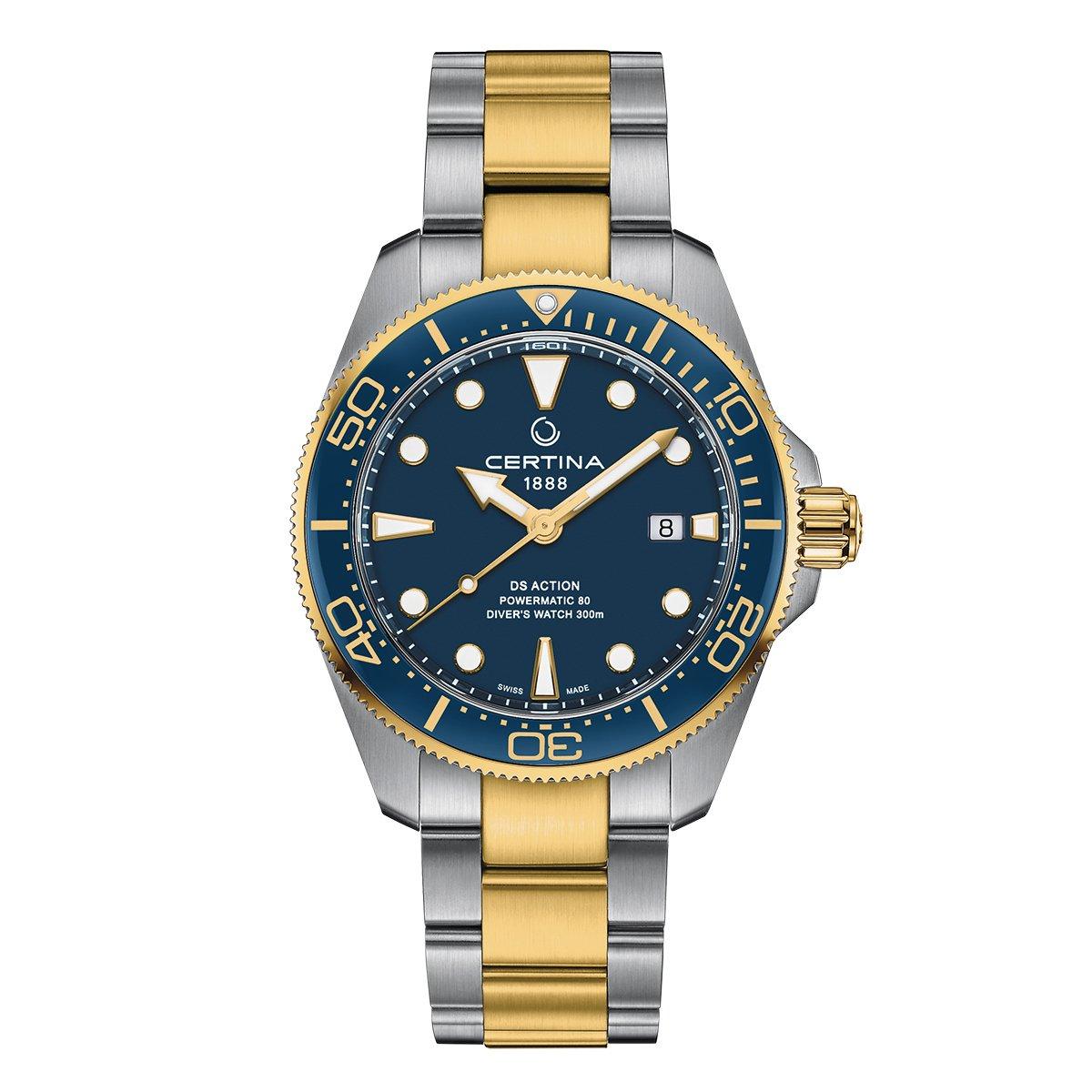 Certina DS Action Diver 43mm Stainless Steel and Yellow Gold