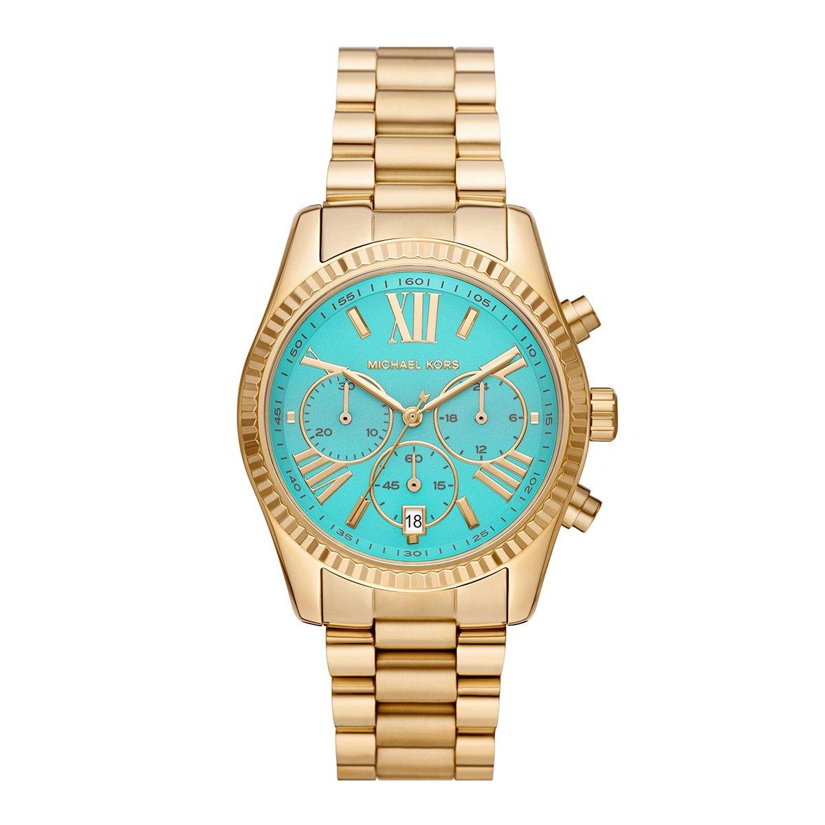 michael kors gold turquoise watch