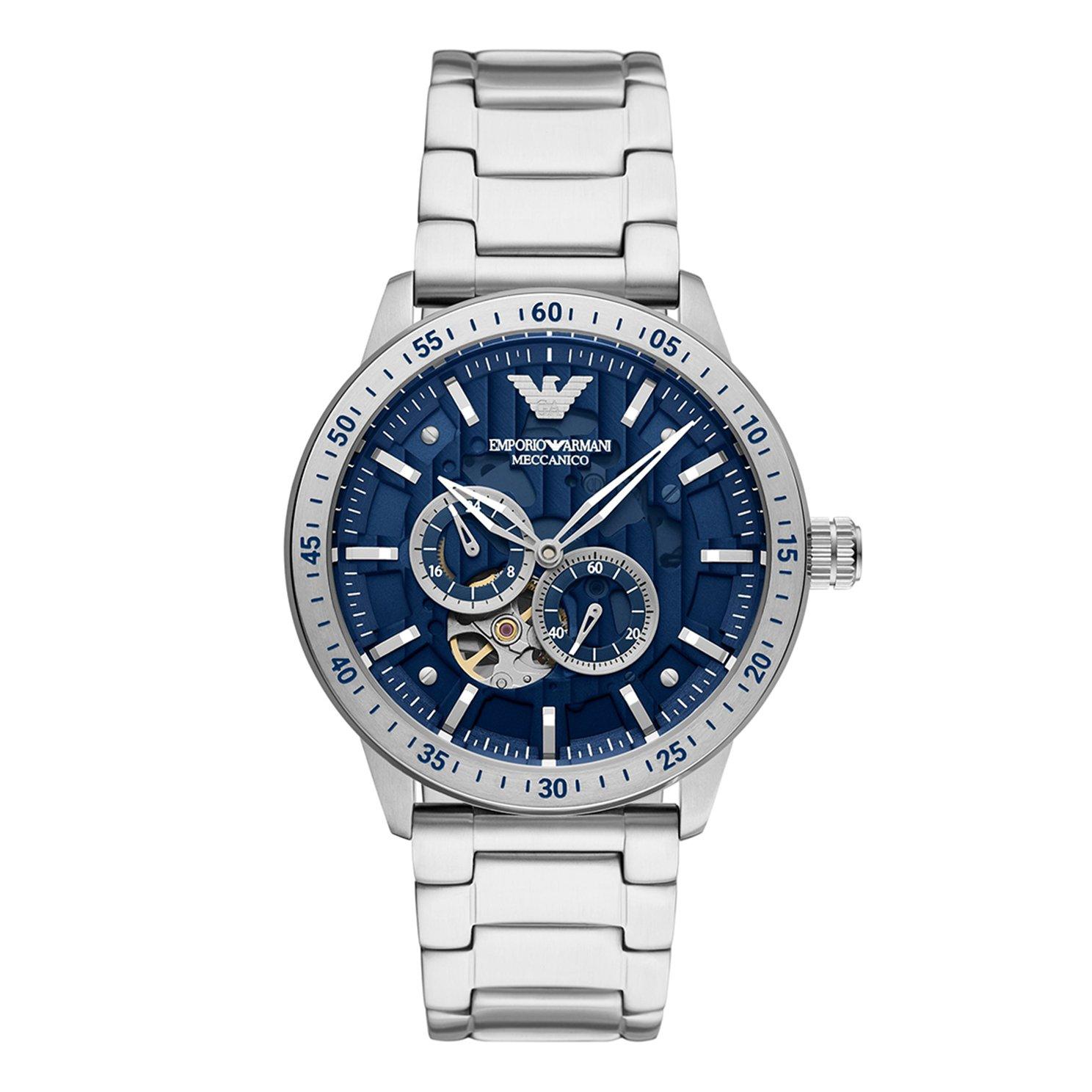 Armani blue dial watch sale