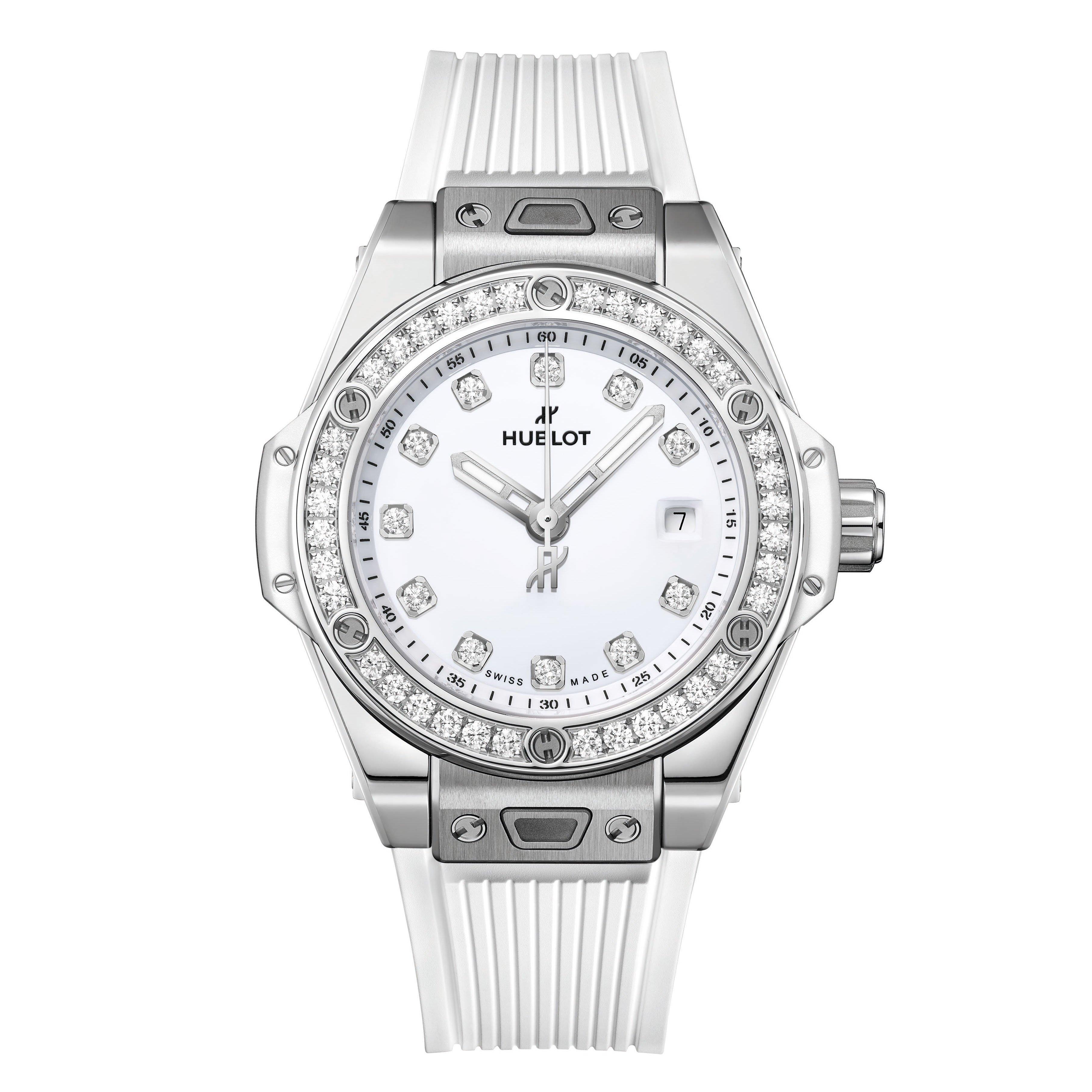 Hublot Big Bang One Click Steel Diamond Ladies Watch 485.SE.2210