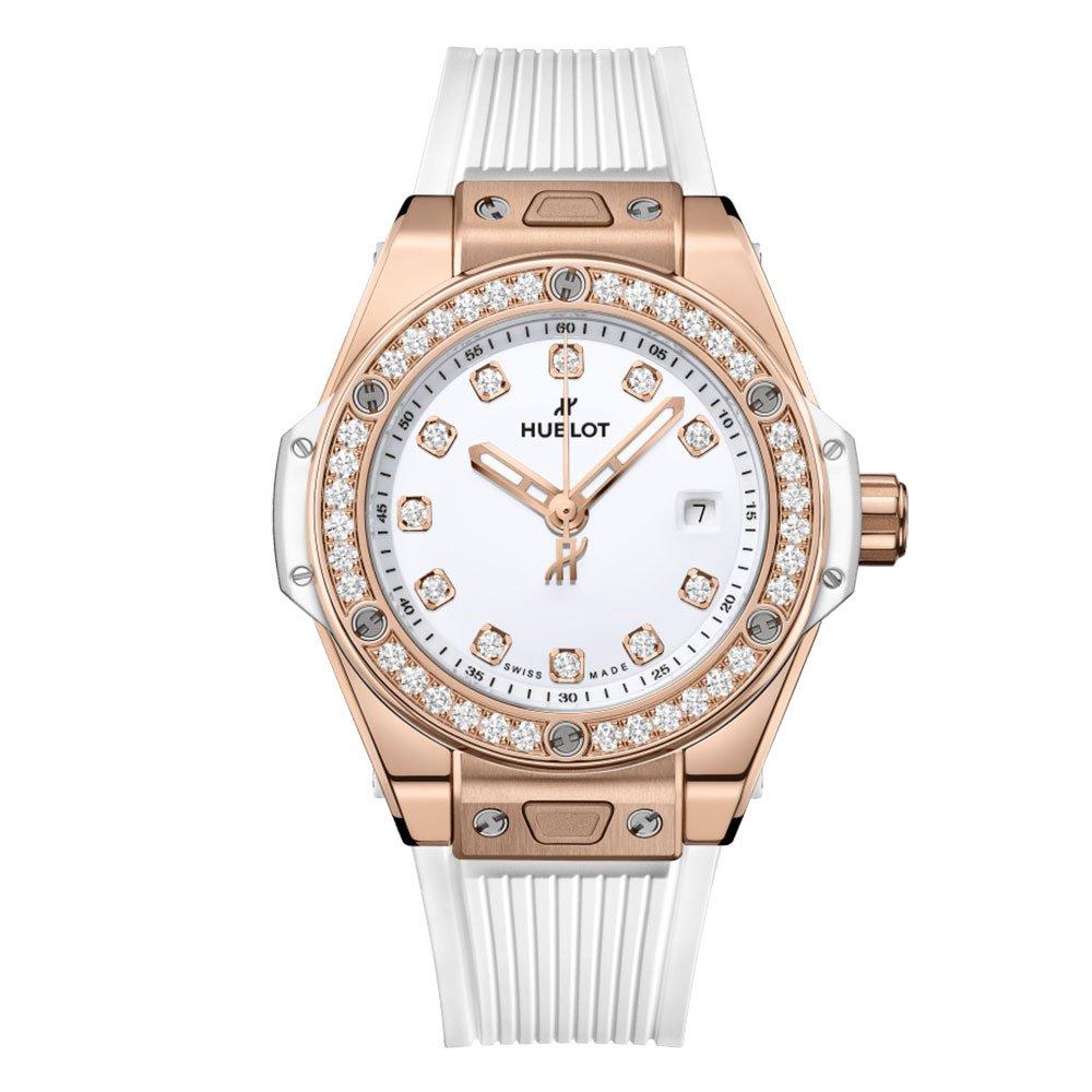 Watch with one clearance diamond