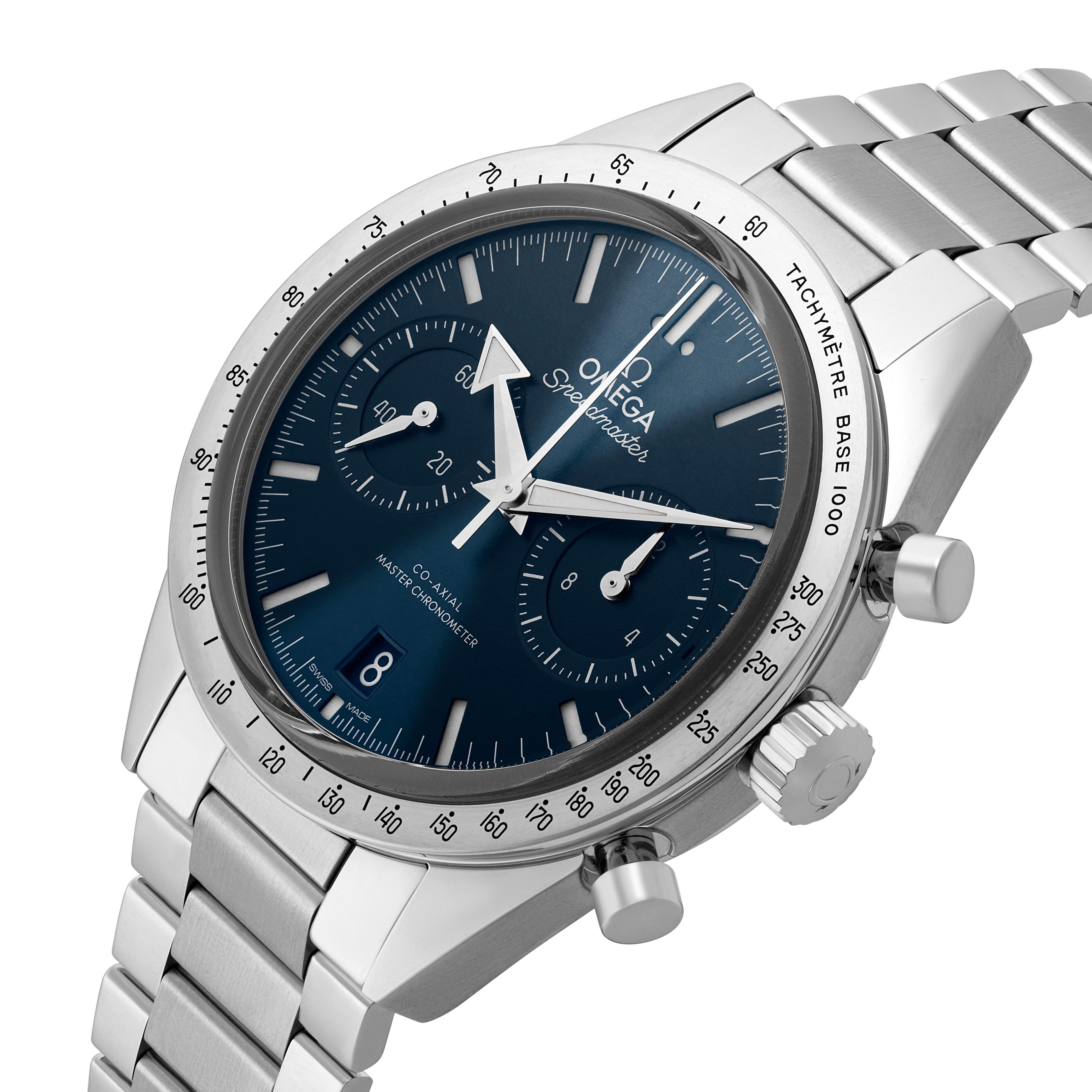 Omega speedmaster store 57 blue dial