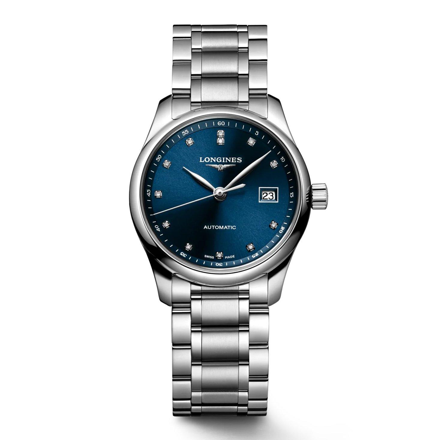 Longines Master Collection Stainless Steel Blue Automatic Ladies