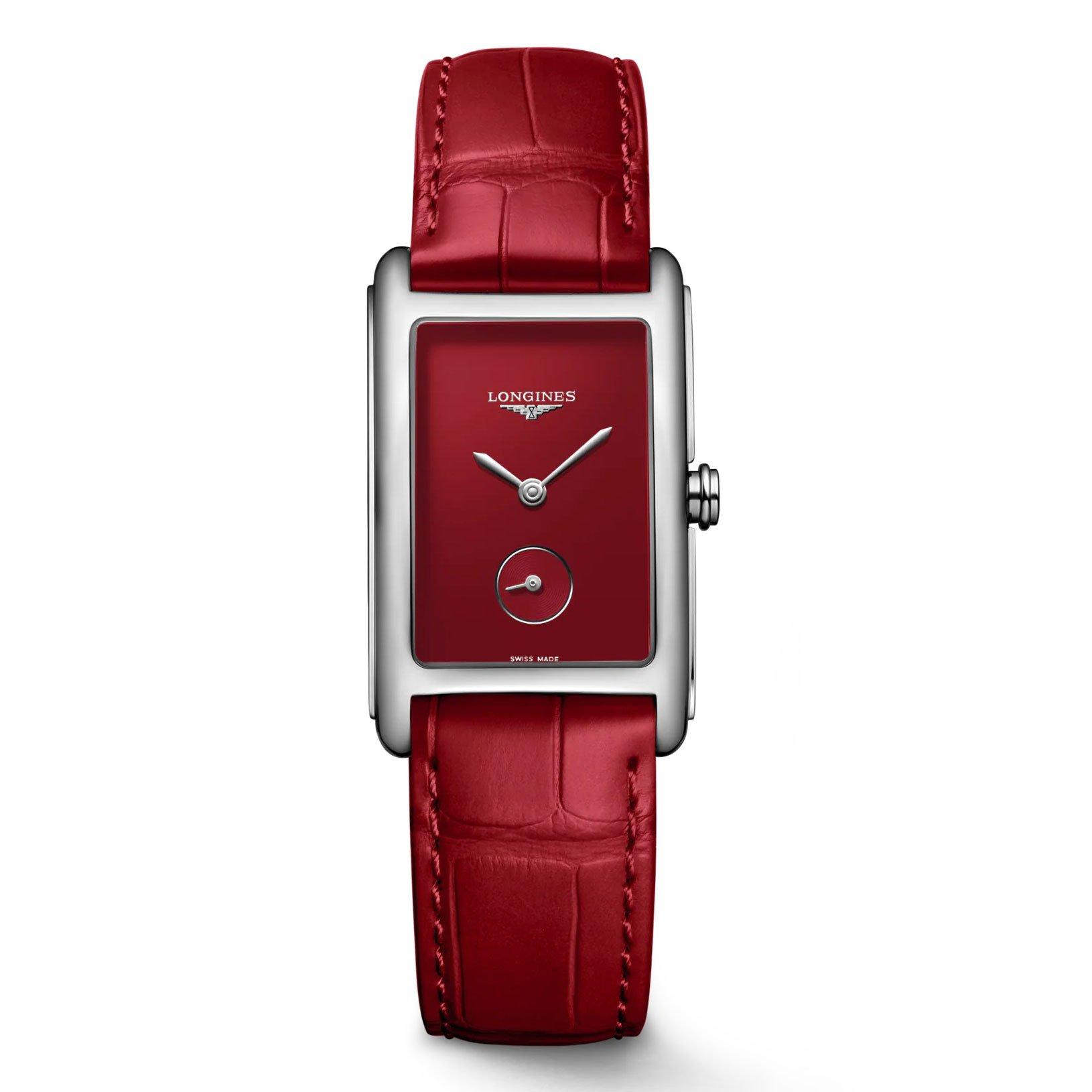 Longines DolceVita Red Quartz Ladies Watch L55124912 | 37 mm, Red Dial ...