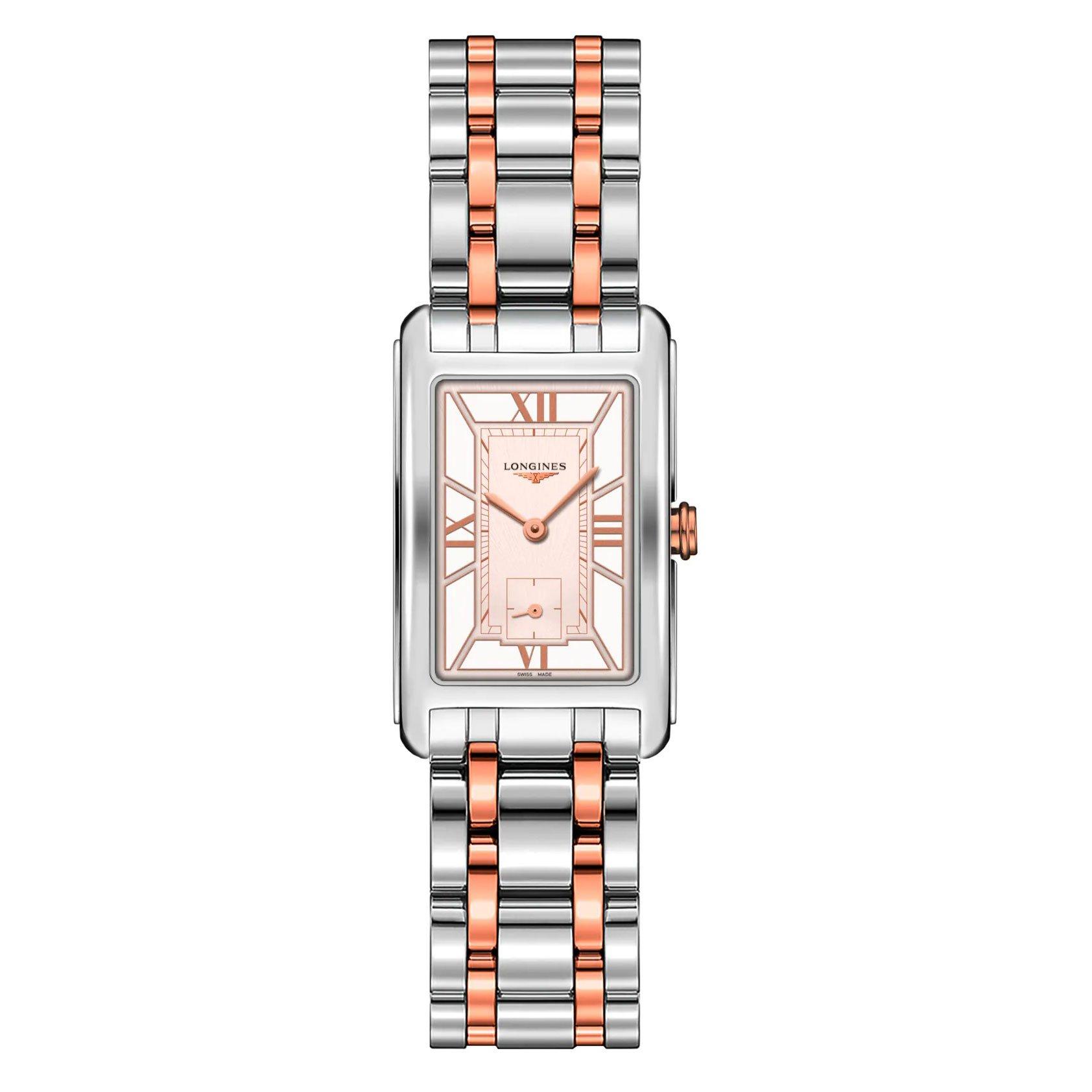 Longines Women's DolceVita 37mm Stainless Steel and 18ct Rose Gold Watch L55125757